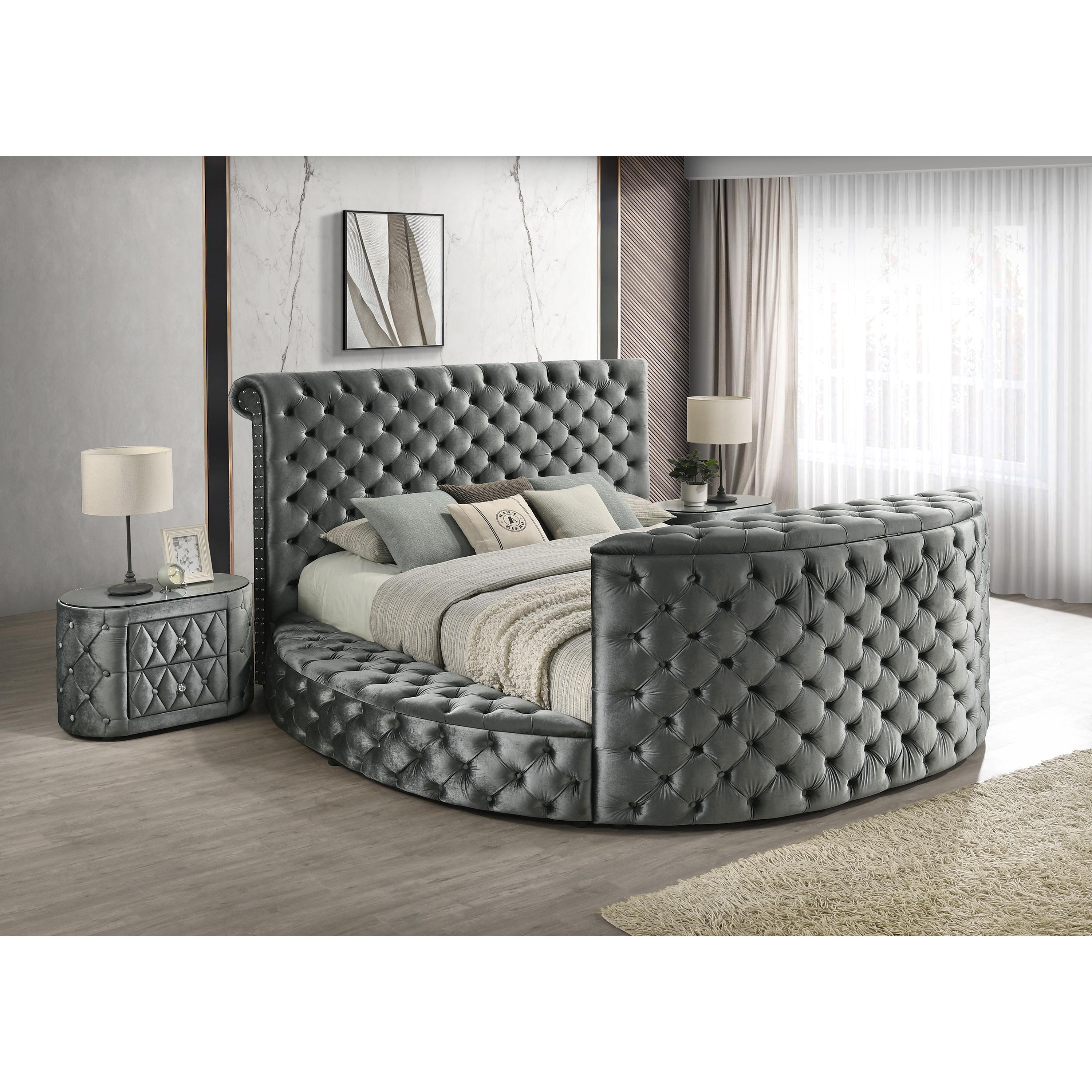 Crown Mark Voltare 5212GY-2 Nightstand - Grey - Image 3