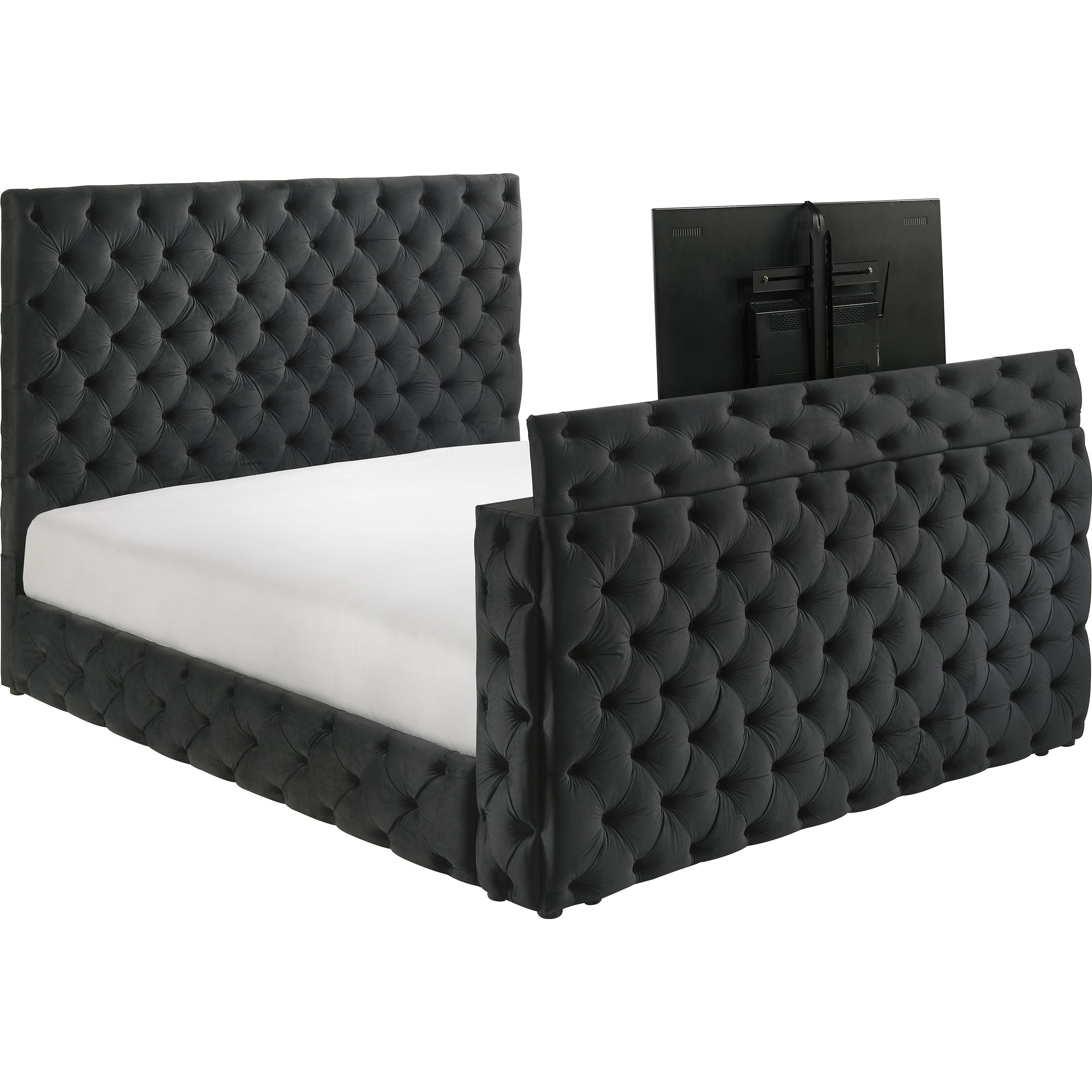 Crown Mark Josephine 5213BK-K King Bed with TV Lift - Image 2