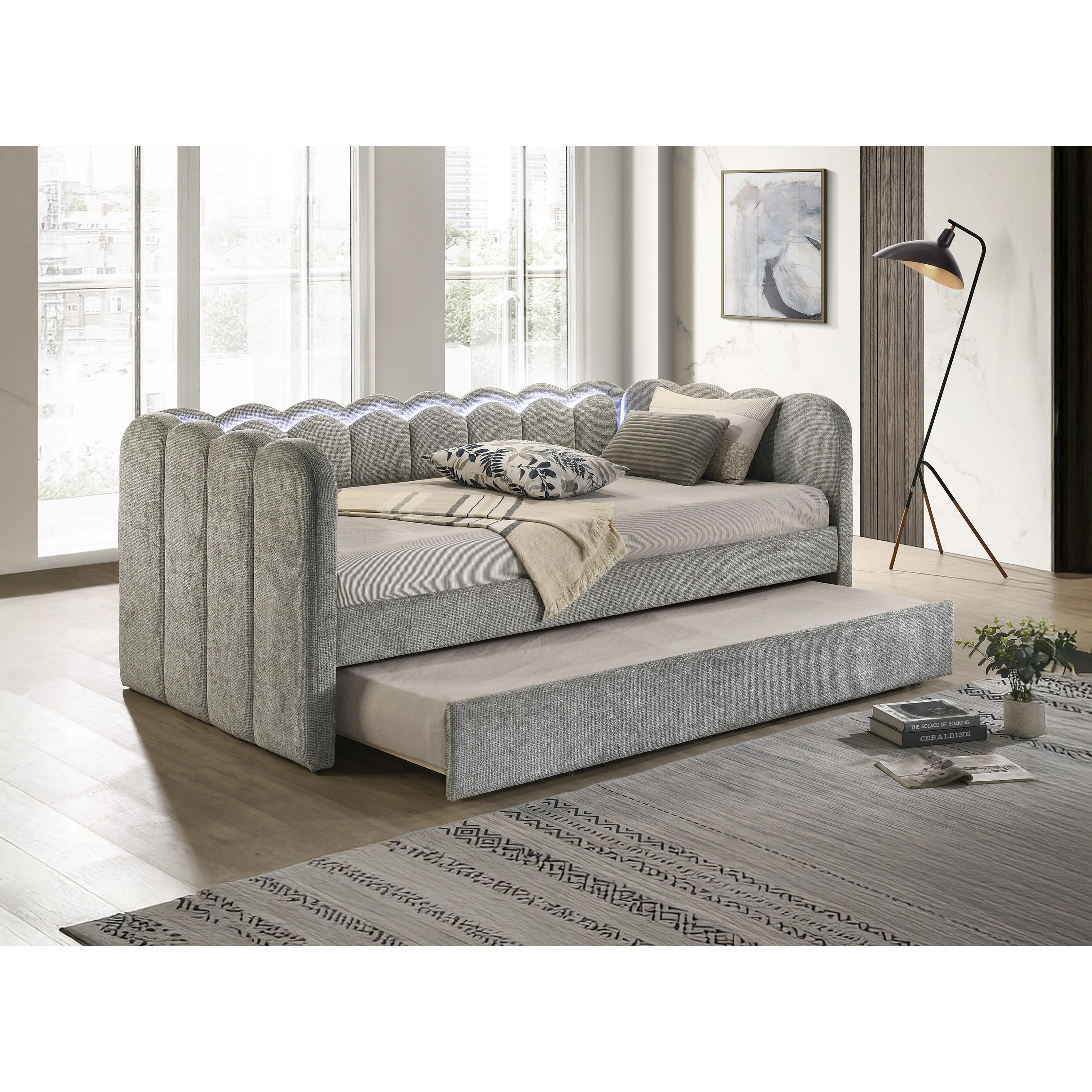 Crown Mark Melody 5328LG Daybed - Light Grey - Image 2