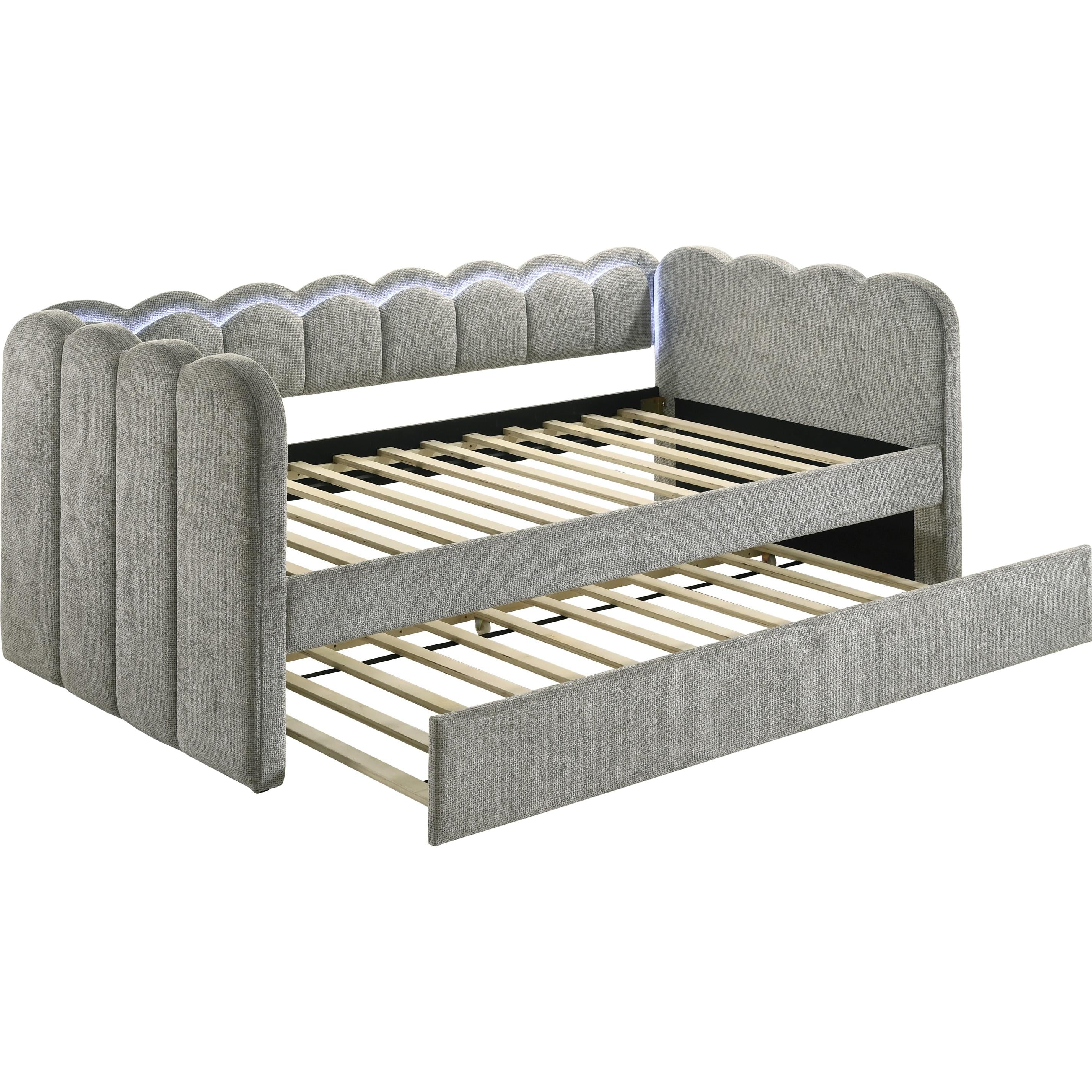 Crown Mark Melody 5328LG Daybed - Light Grey - Image 3
