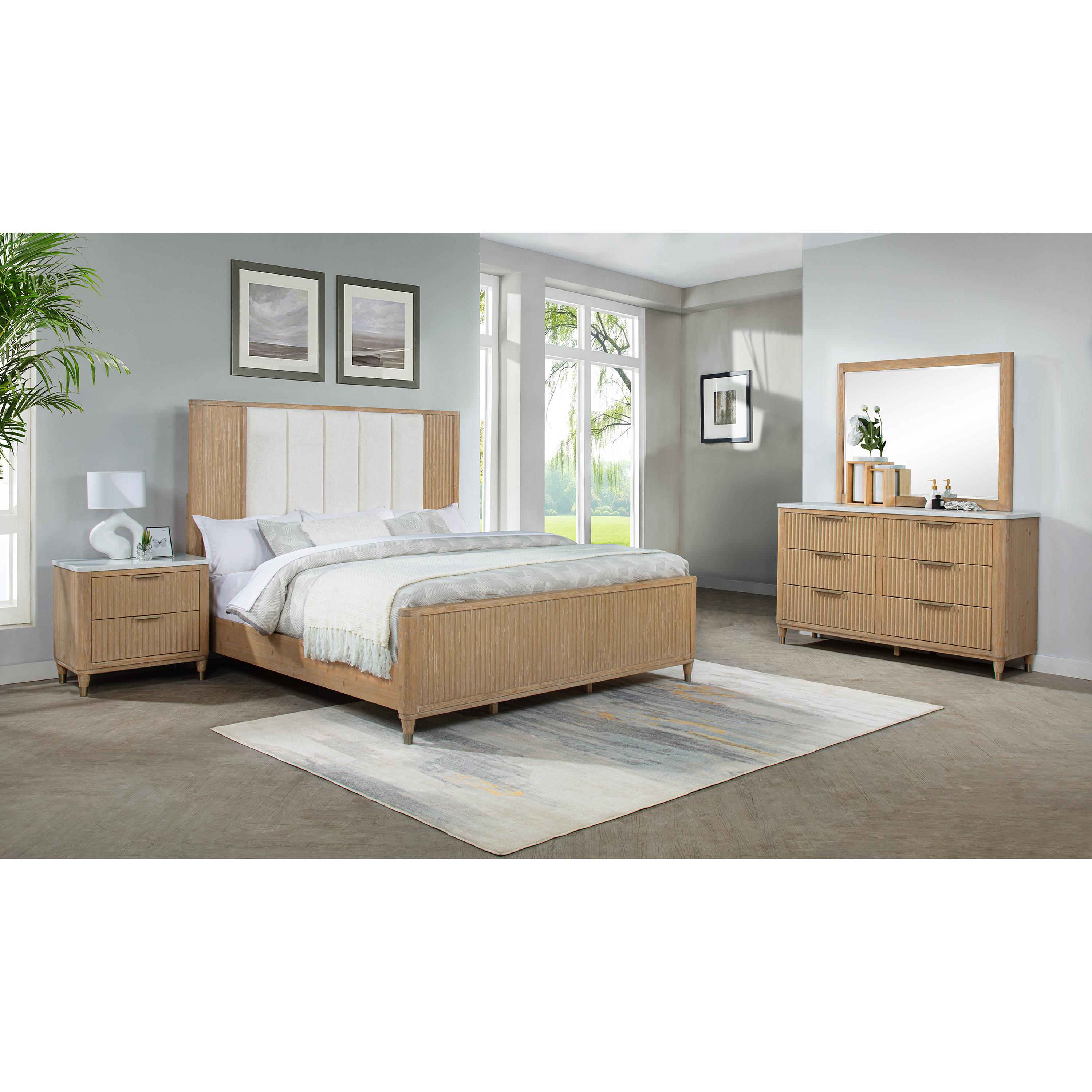 Crown Mark Kara B1450-1 Dresser - Cerused Natural - Image 2