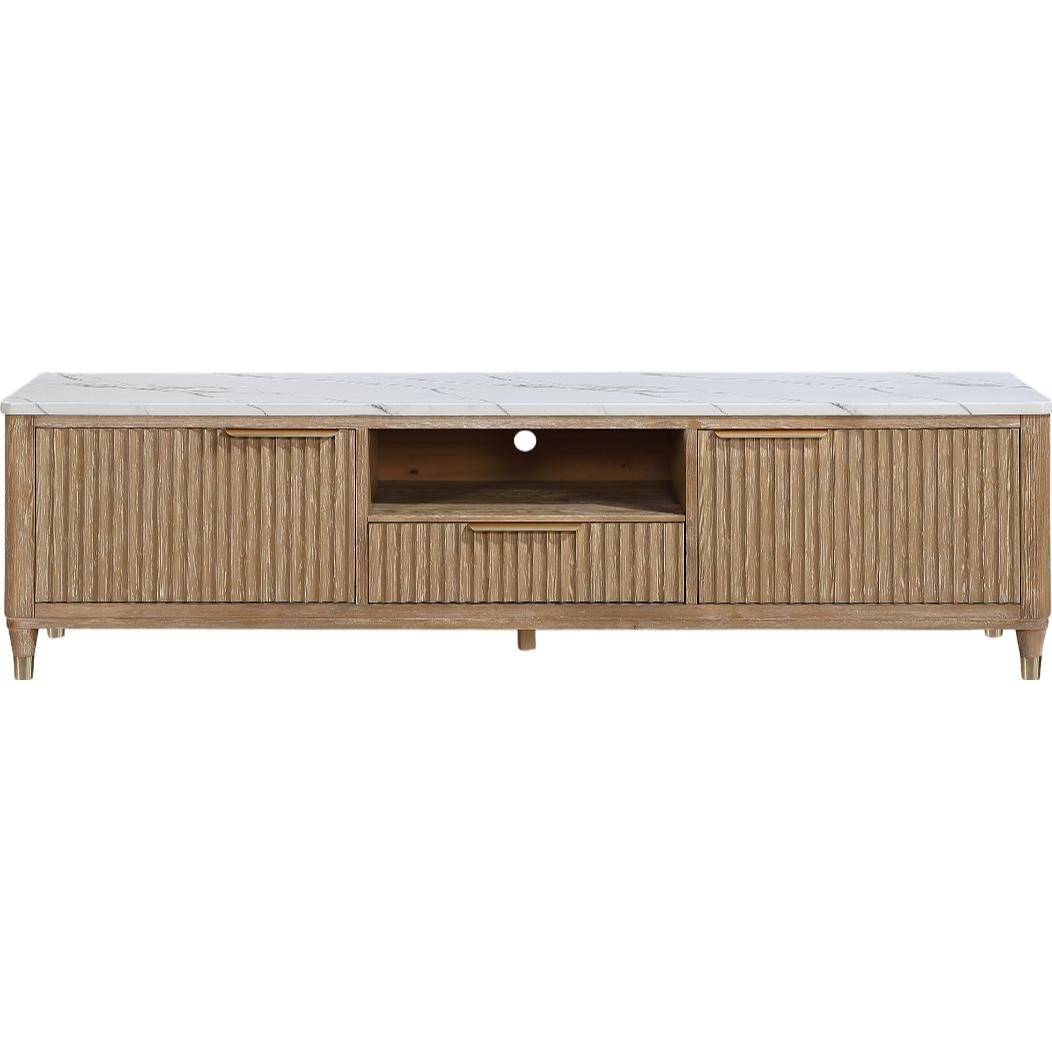 Crown Mark Kara B1450-9 TV Stand - Cerused Natural - Image 2