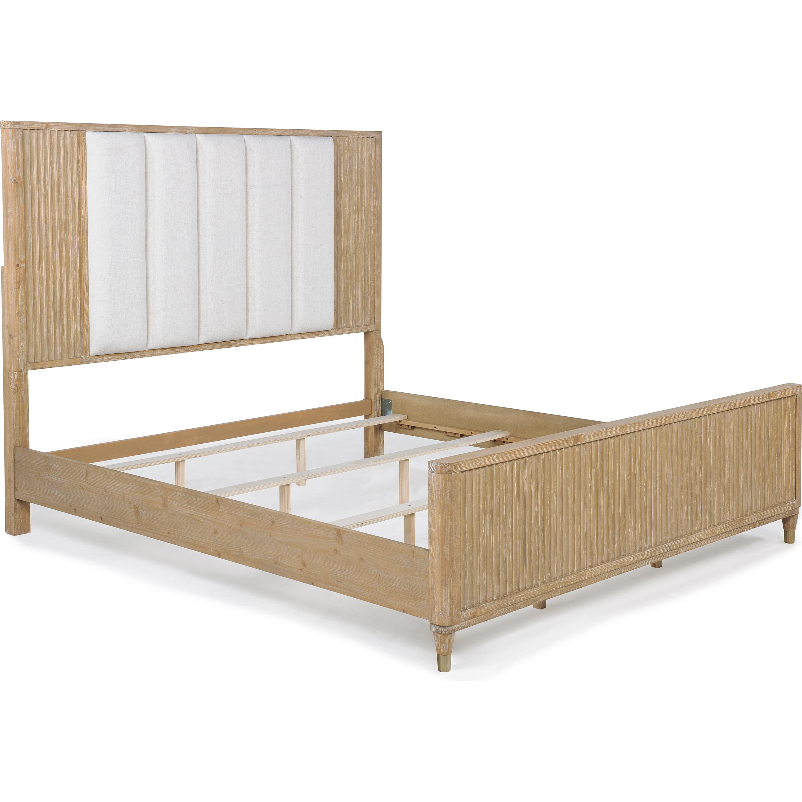 Crown Mark Kara B1450-K King Bed - Cerused Natural - Image 2