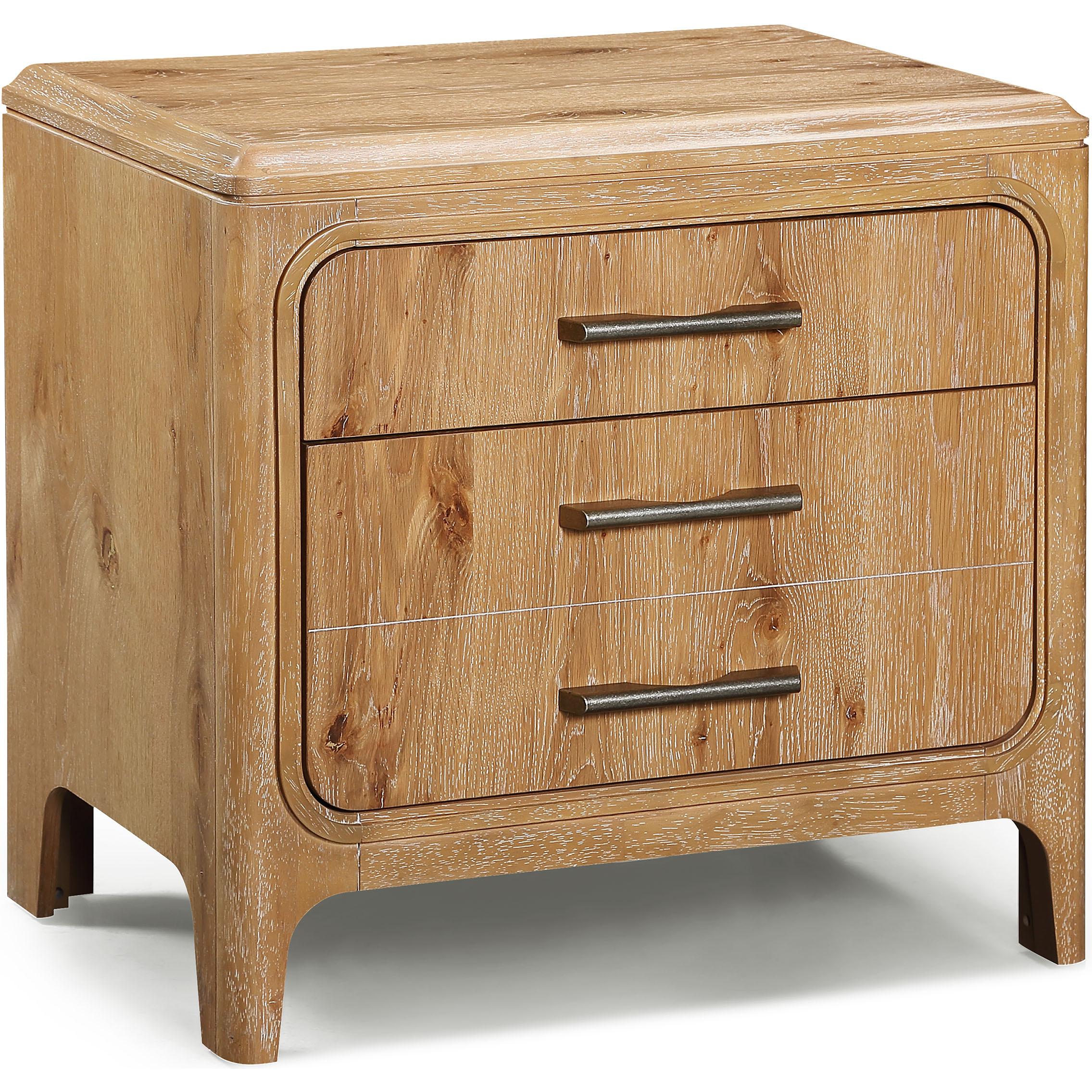 Crown Mark Westcott B1500-2 Nightstand - Cerused Natural - Image 1