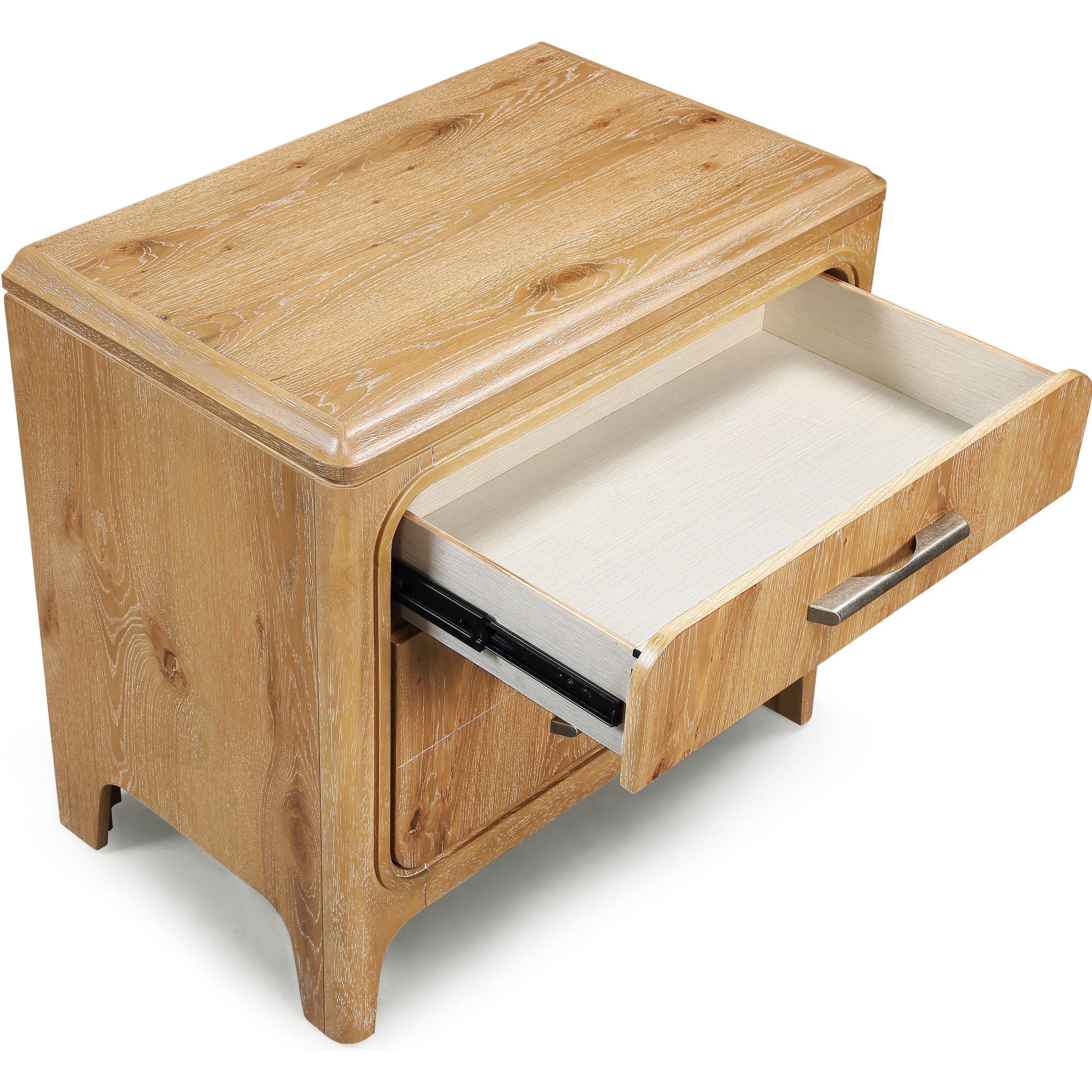 Crown Mark Westcott B1500-2 Nightstand - Cerused Natural - Image 2