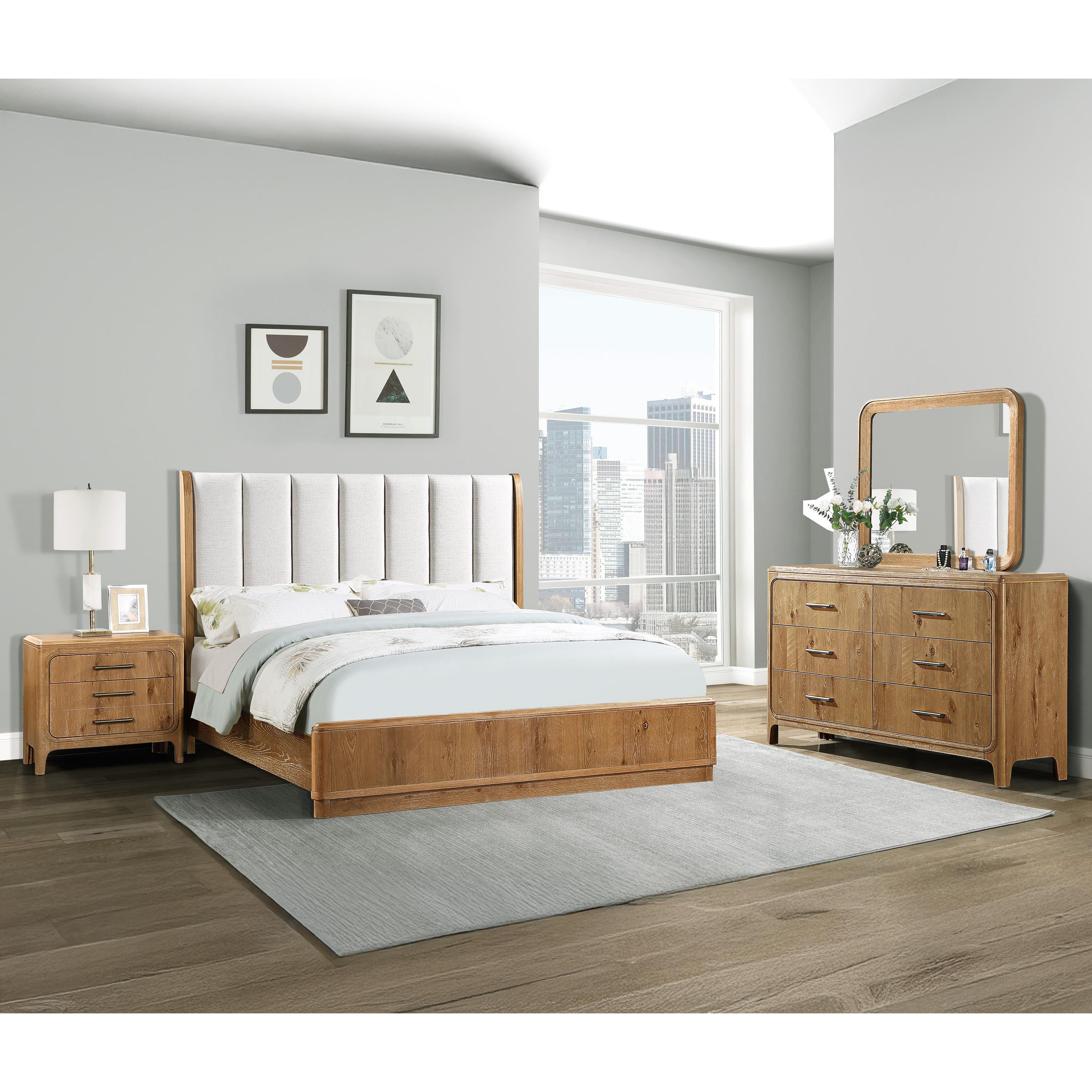 Crown Mark Westcott B1500-2 Nightstand - Cerused Natural - Image 3