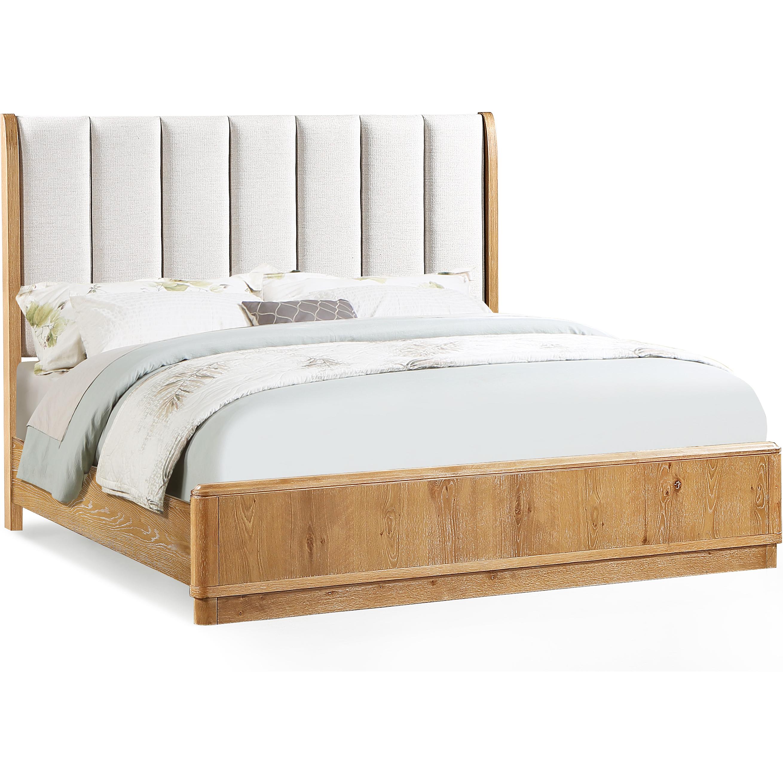 Crown Mark Westcott B1500-Q Queen Bed - Cerused Natural - Image 1