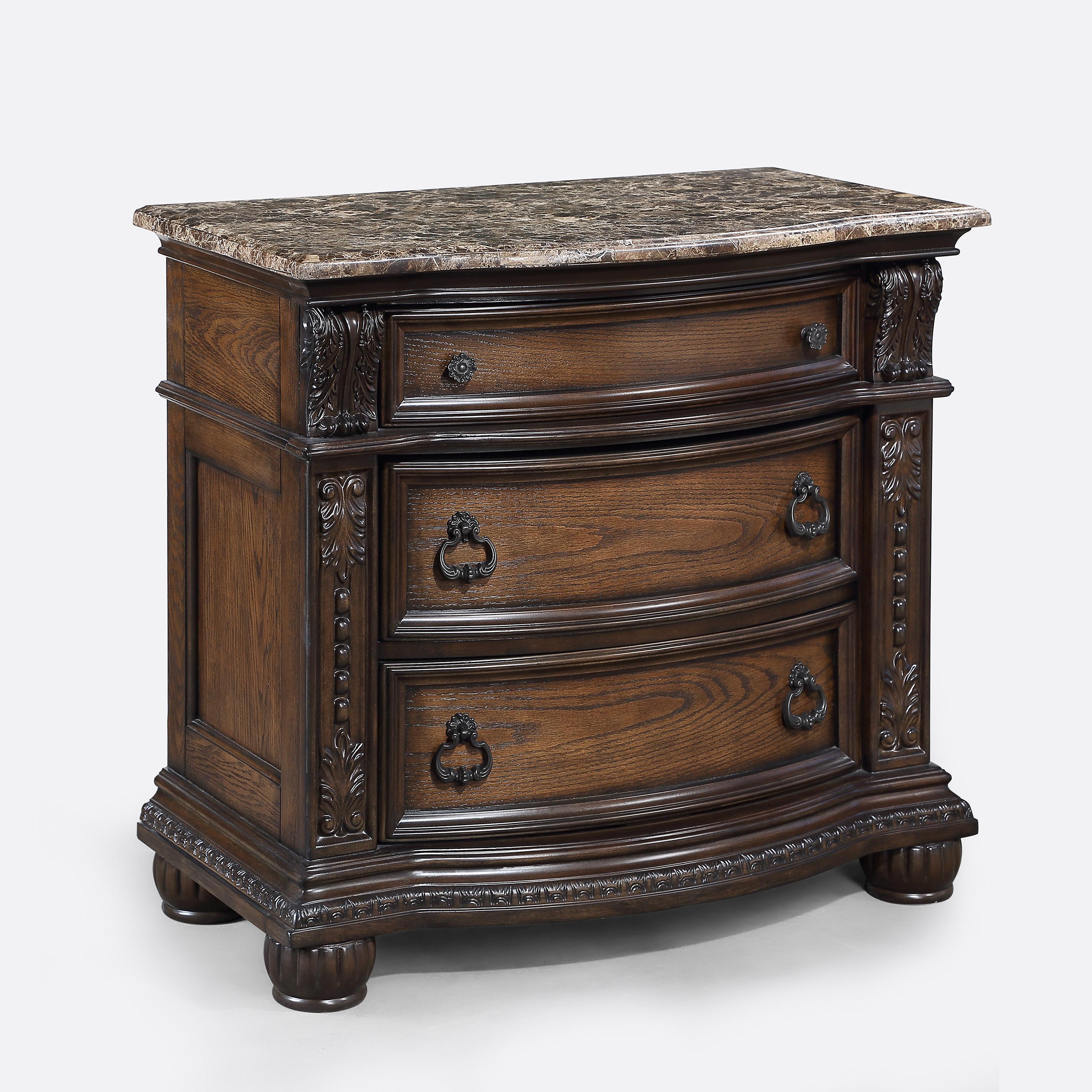 Crown Mark Stanley B1610-2 Nightstand - Coffee Brown - Image 1