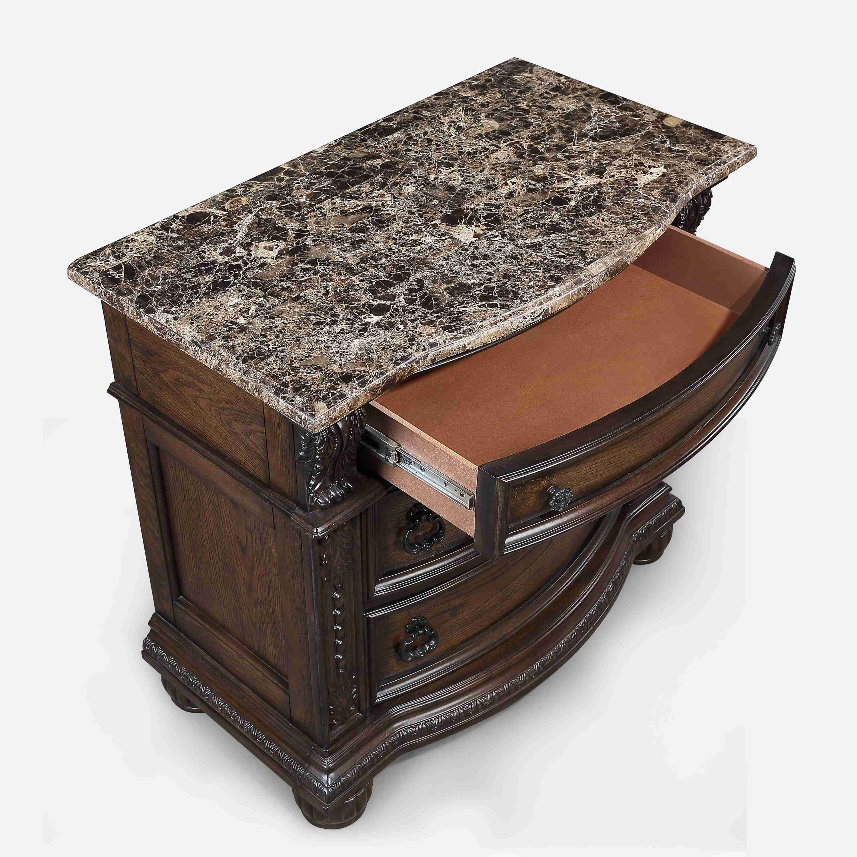 Crown Mark Stanley B1610-2 Nightstand - Coffee Brown - Image 2