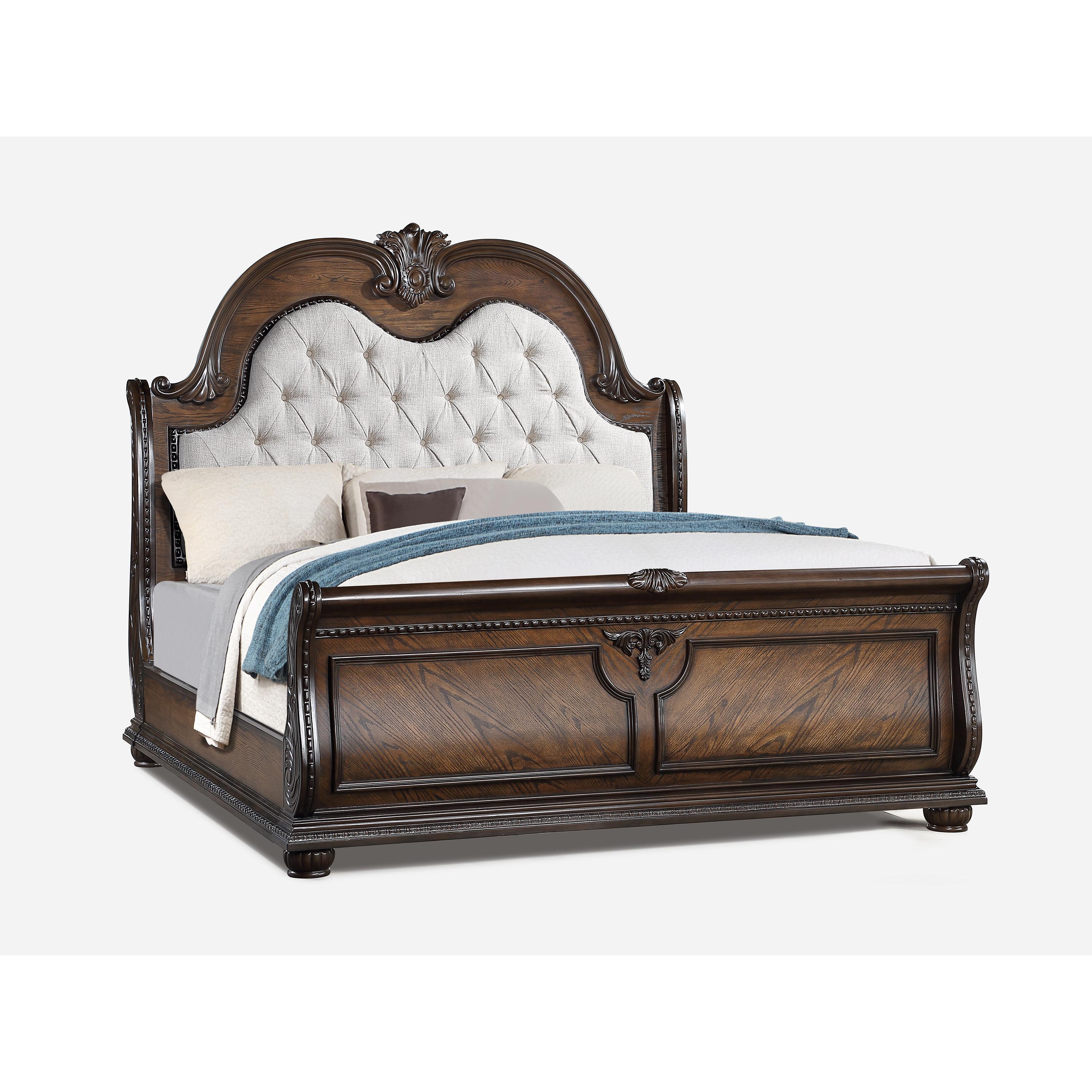 Crown Mark Stanley B1610-K King Bed - Coffee Brown - Image 1