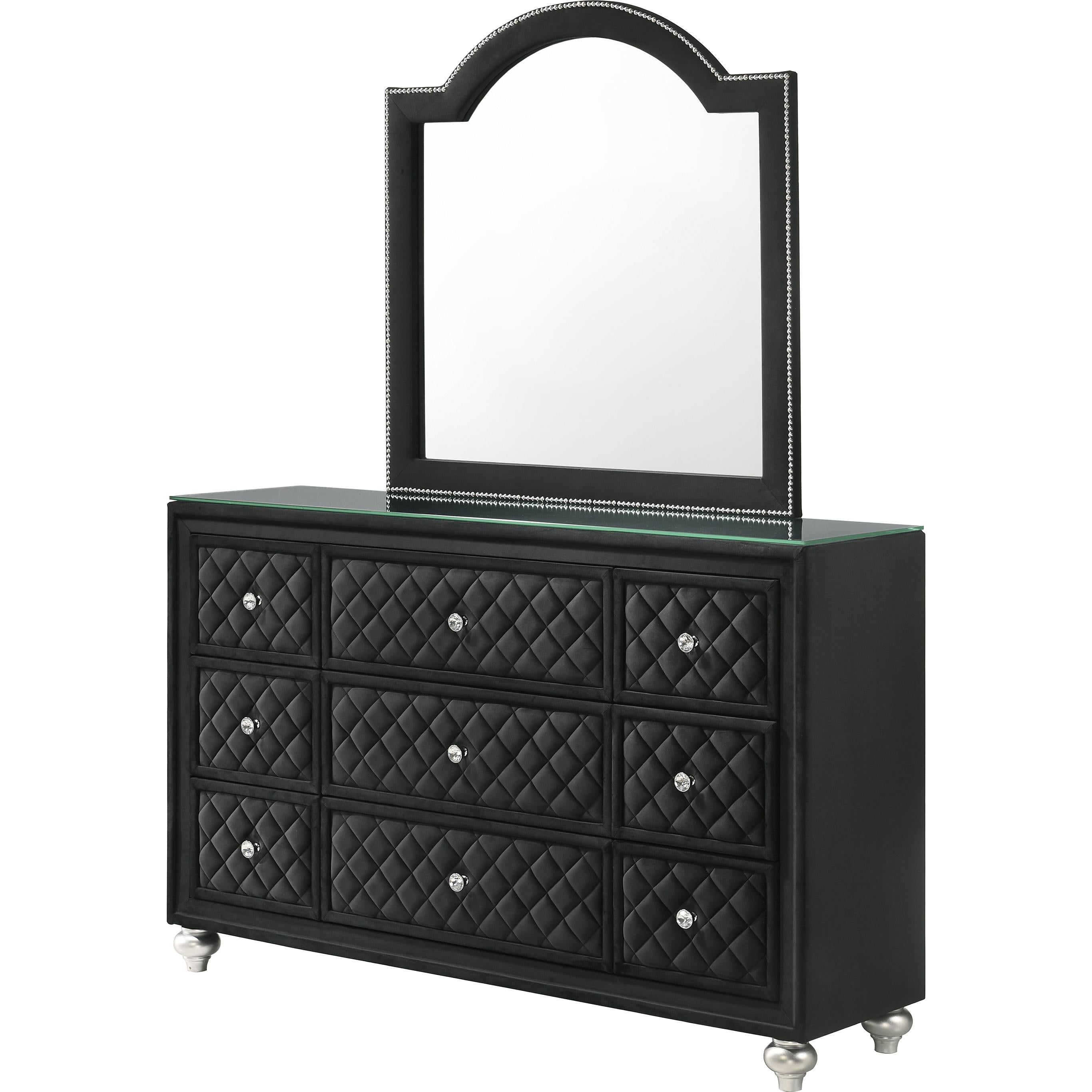 Crown Mark Cameo B2180-11 Dresser Mirror - Black - Image 2