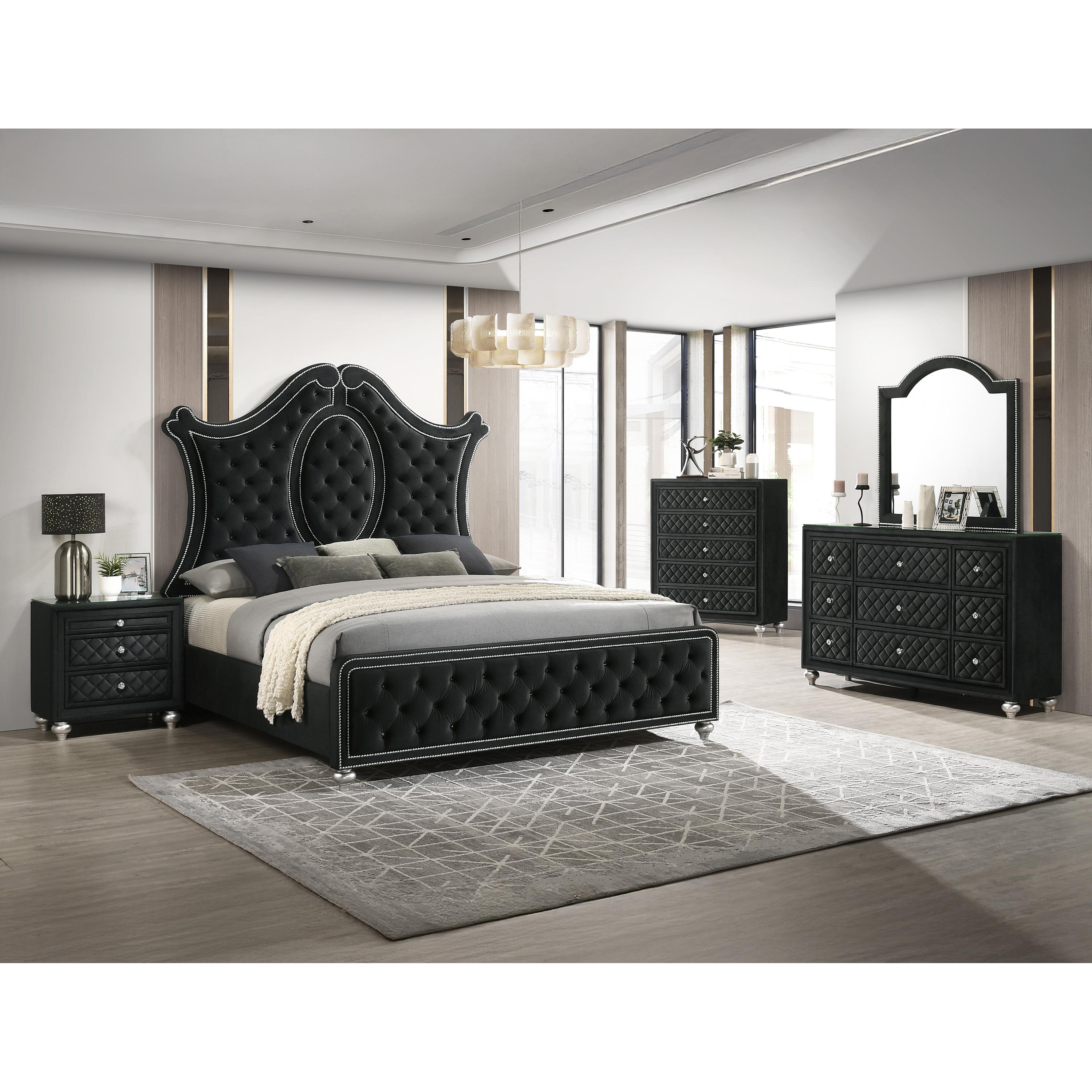 Crown Mark Cameo B2180-11 Dresser Mirror - Black - Image 3