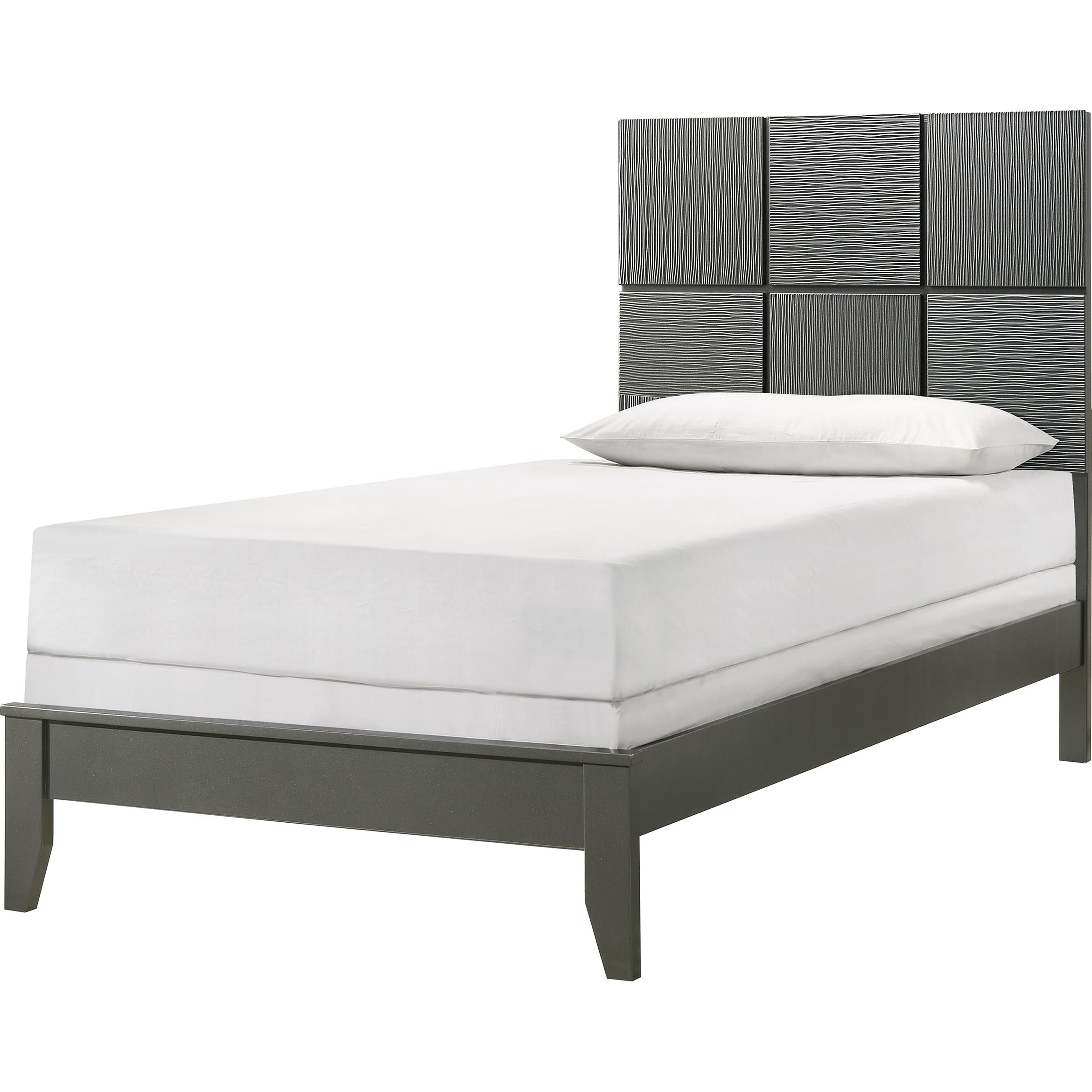 Crown Mark Denker B4715-T Twin Bed - Gunmetal - Image 1