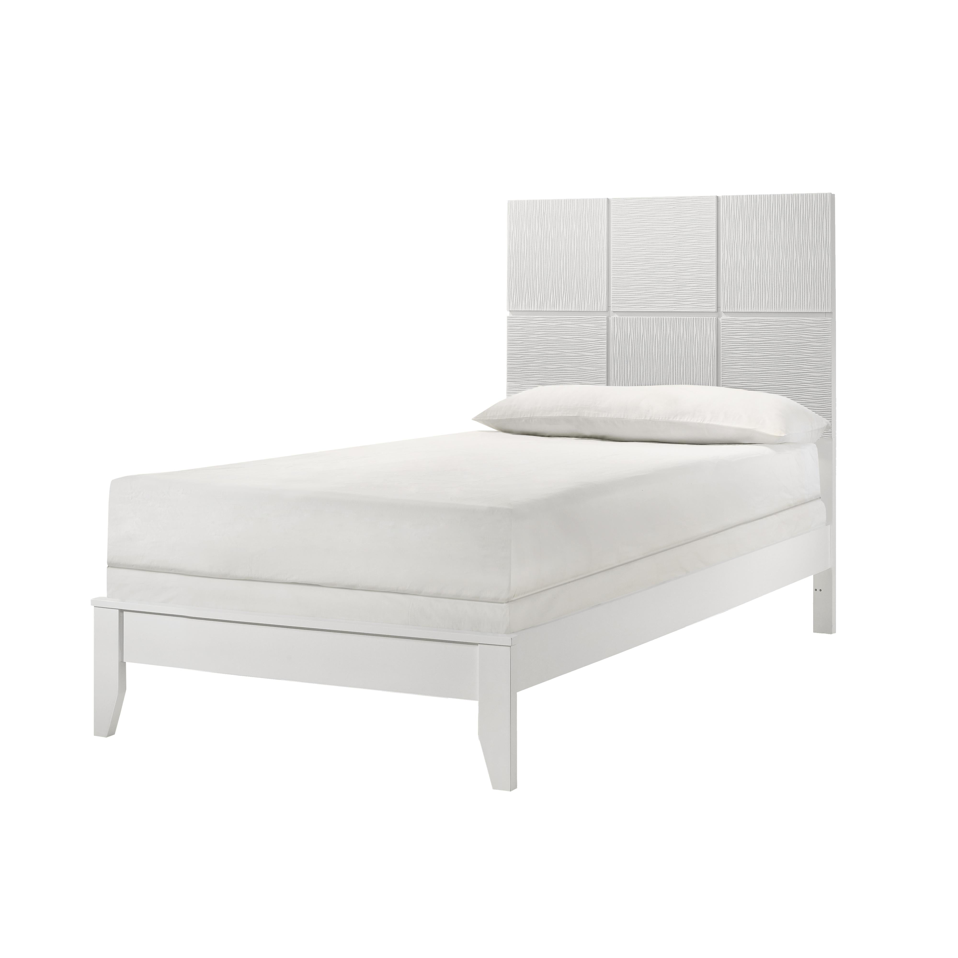Crown Mark Denker B4712-T Twin Bed - White - Image 1