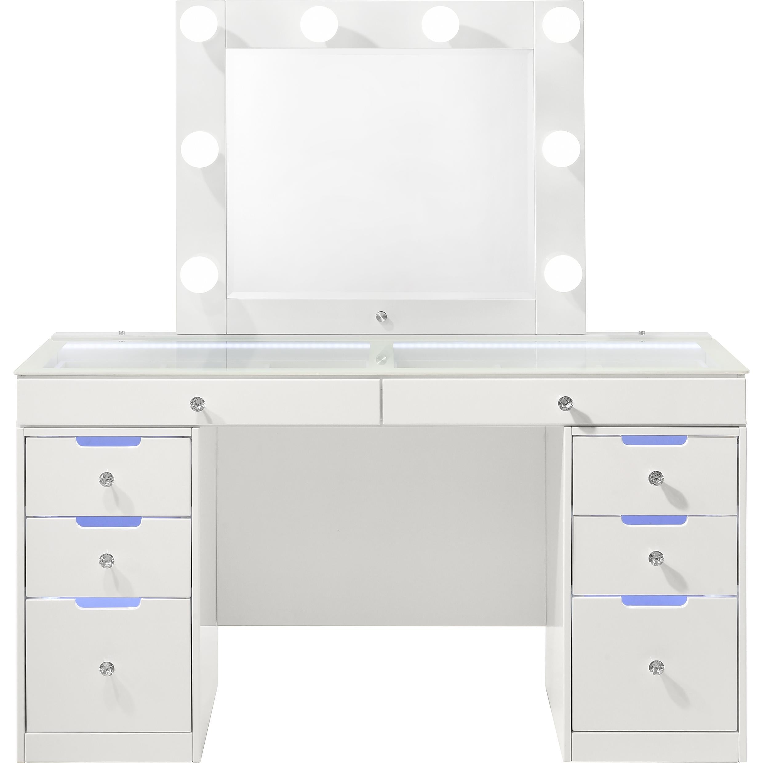 Crown Mark Luxo B4852WHSET Vanity Set - White - Image 2
