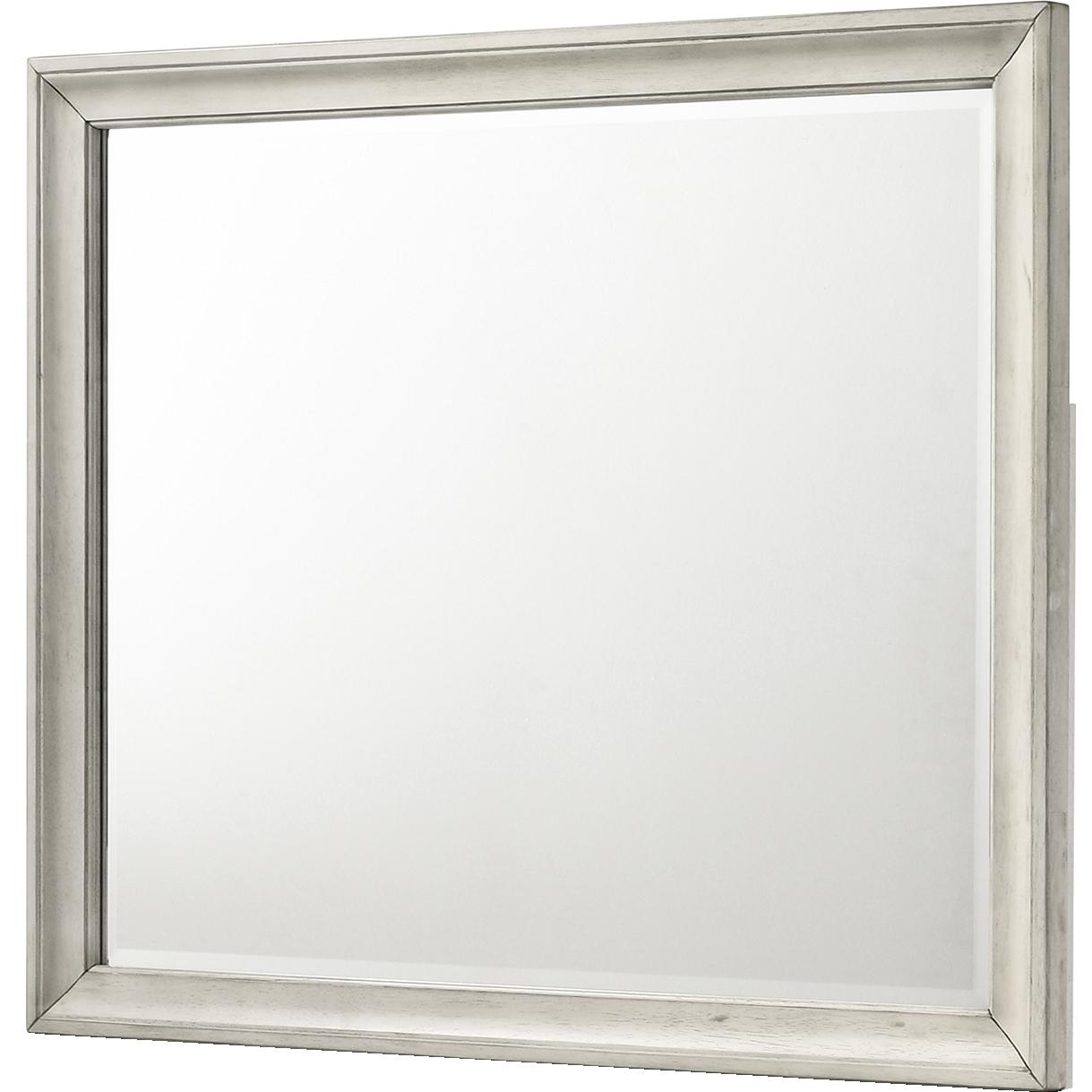 Crown Mark Jaymes B6582-11 Dresser Mirror - White Mist - Image 1
