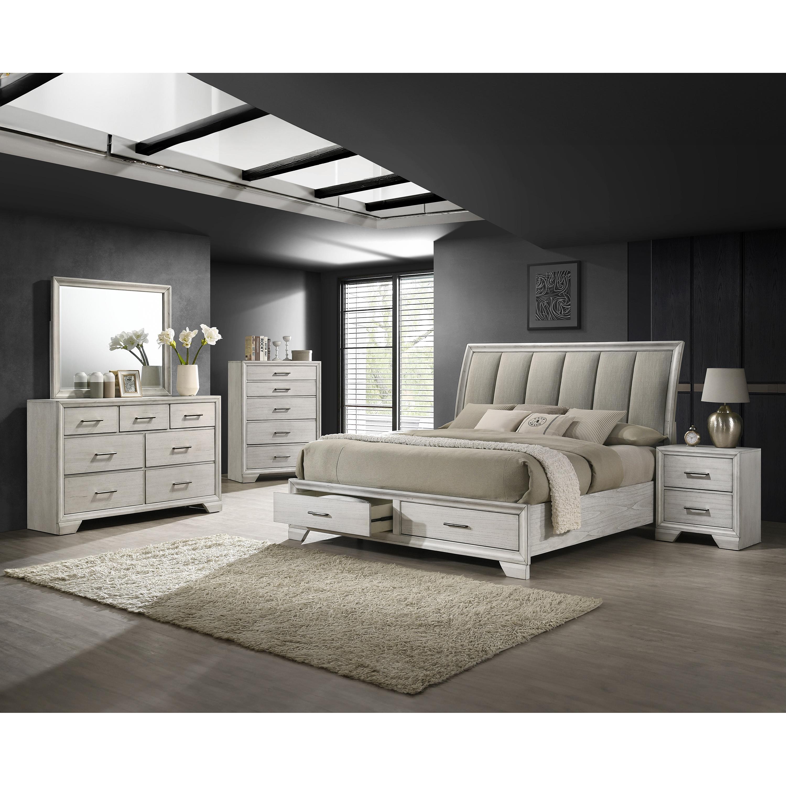 Crown Mark Jaymes B6582-11 Dresser Mirror - White Mist - Image 3