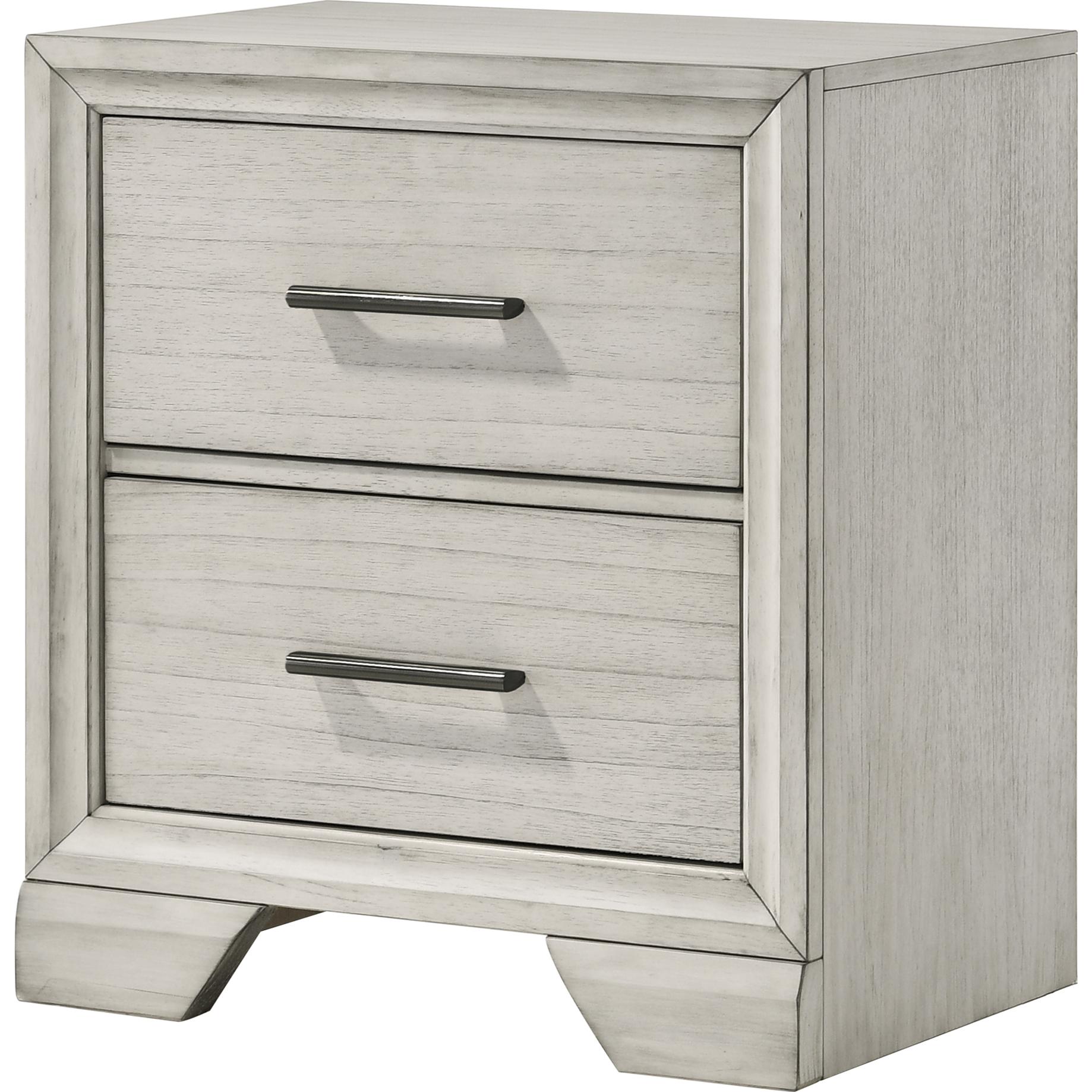 Crown Mark Jaymes B6582-2 Nightstand - White Mist - Image 1