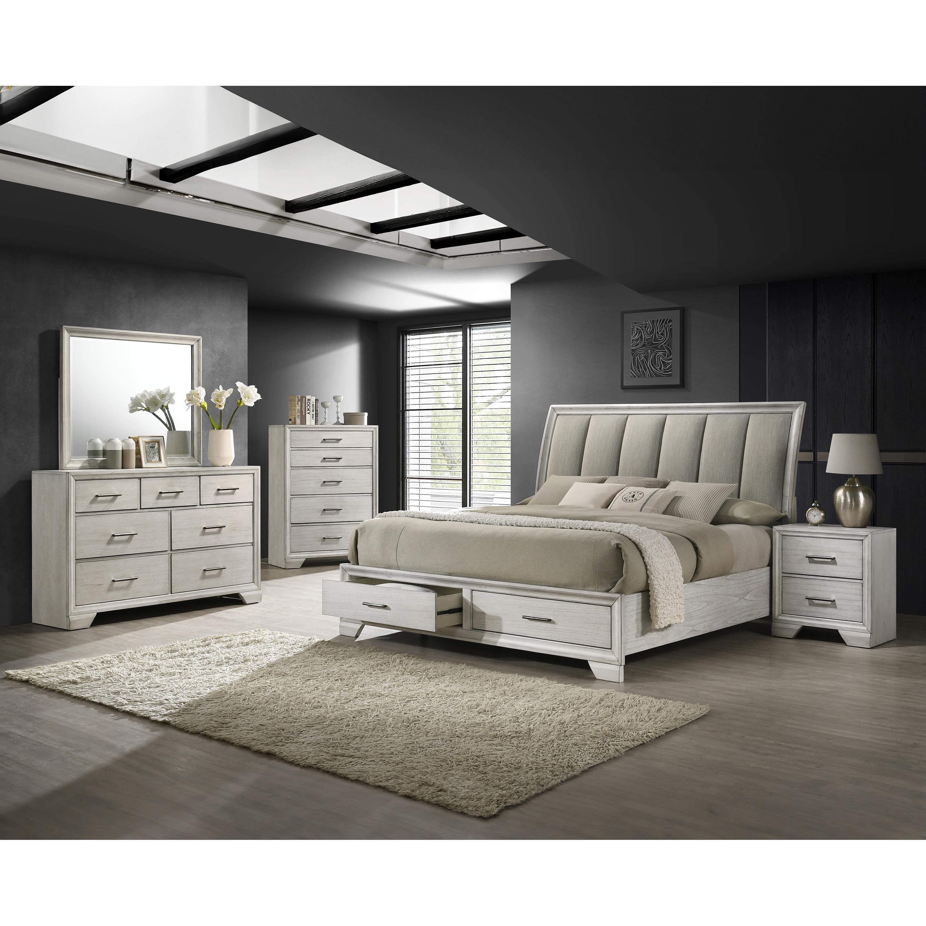 Crown Mark Jaymes B6582-4 Chest - White Mist - Image 2