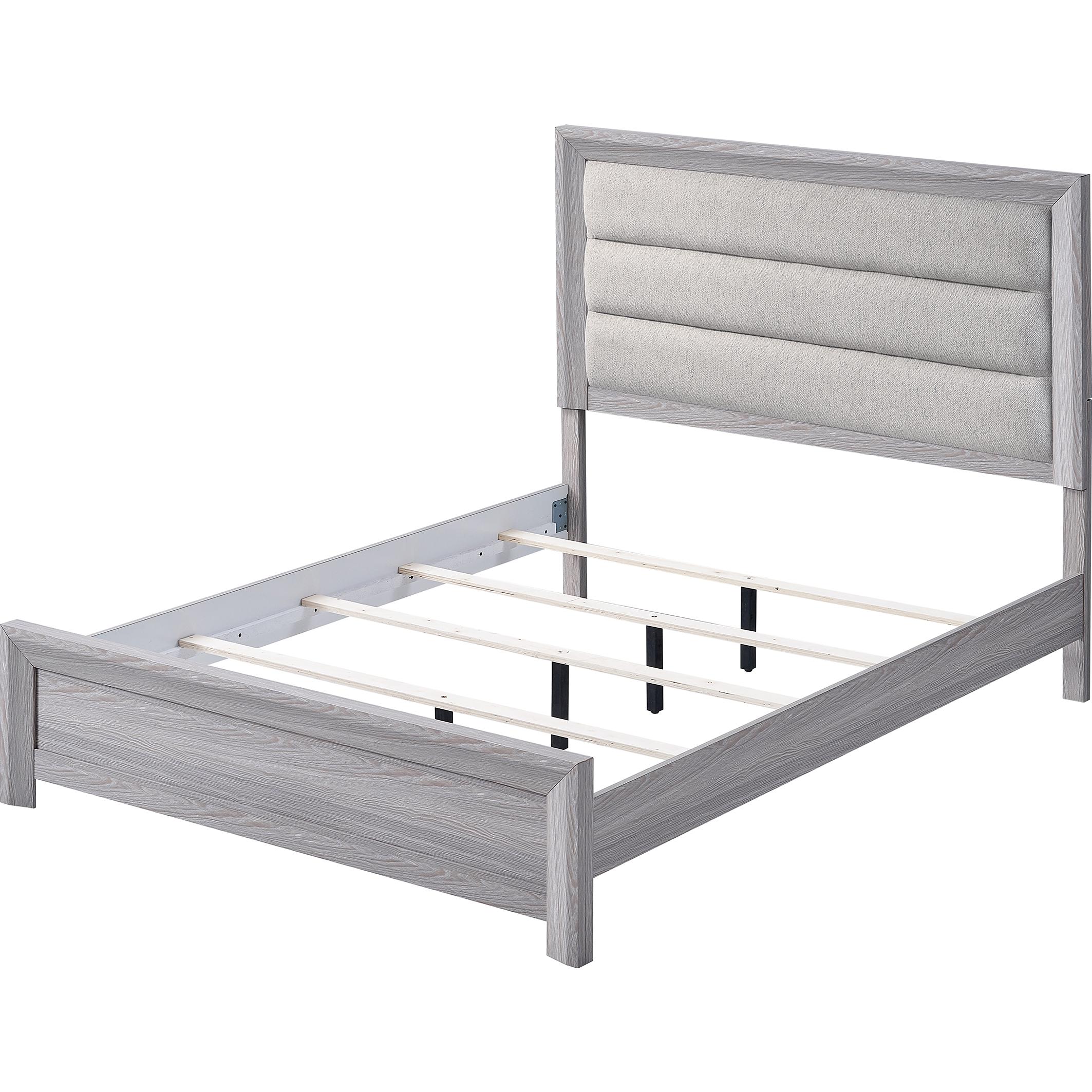 Crown Mark Adelaide B6710-F Full Upholstered Bed - Driftwood - Image 2