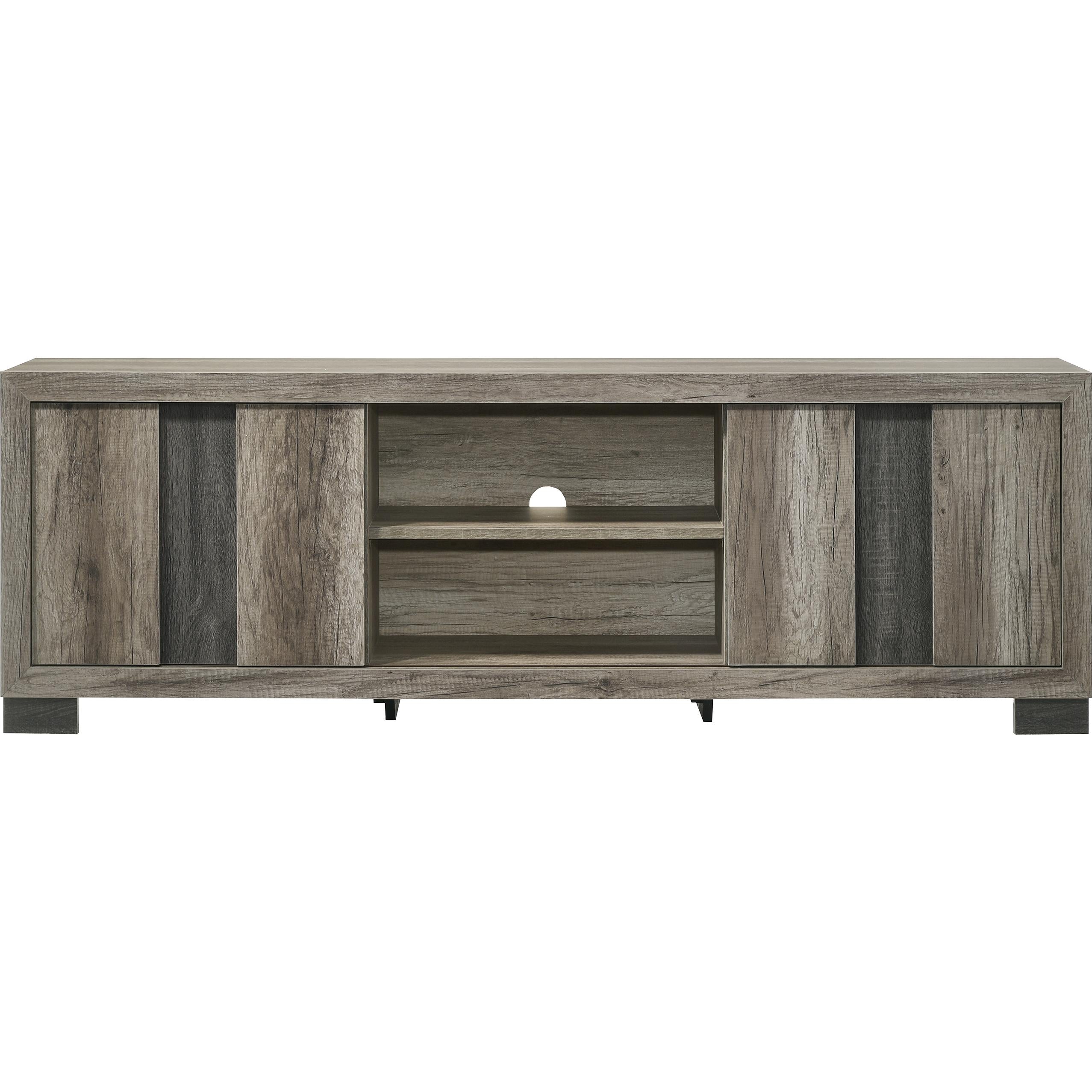 Crown Mark Rangley B6830-99 TV Stand - Grey/Brown - Image 1
