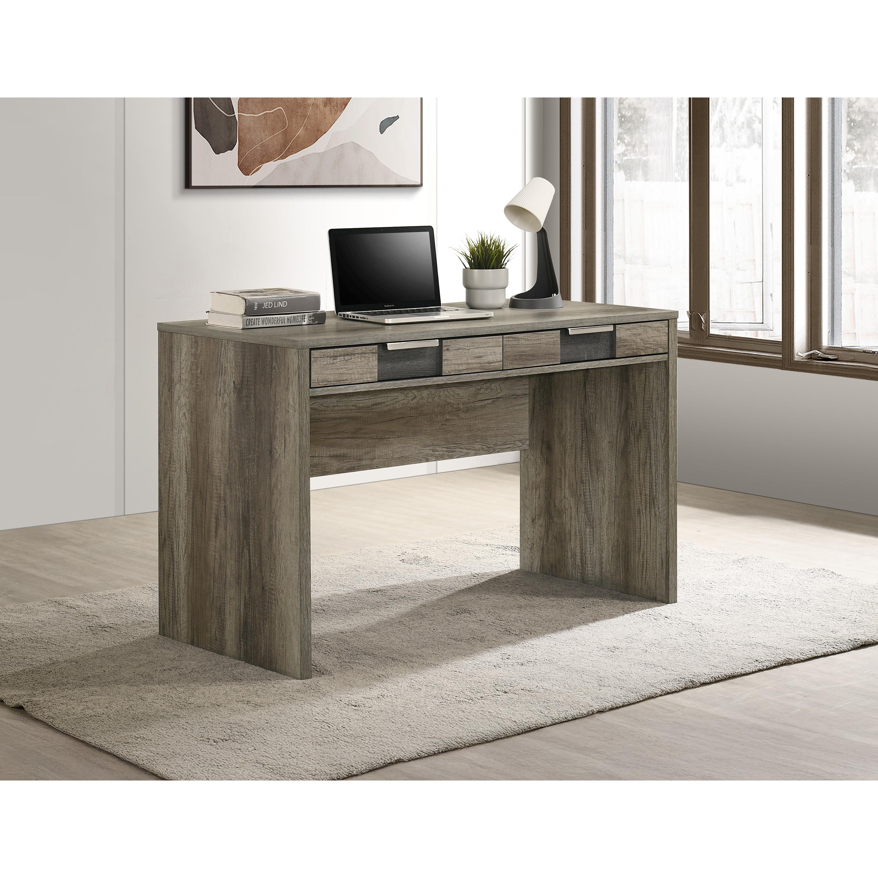 Crown Mark Rangley B6830-DESK Writing Desk - Grey/Brown - Image 3