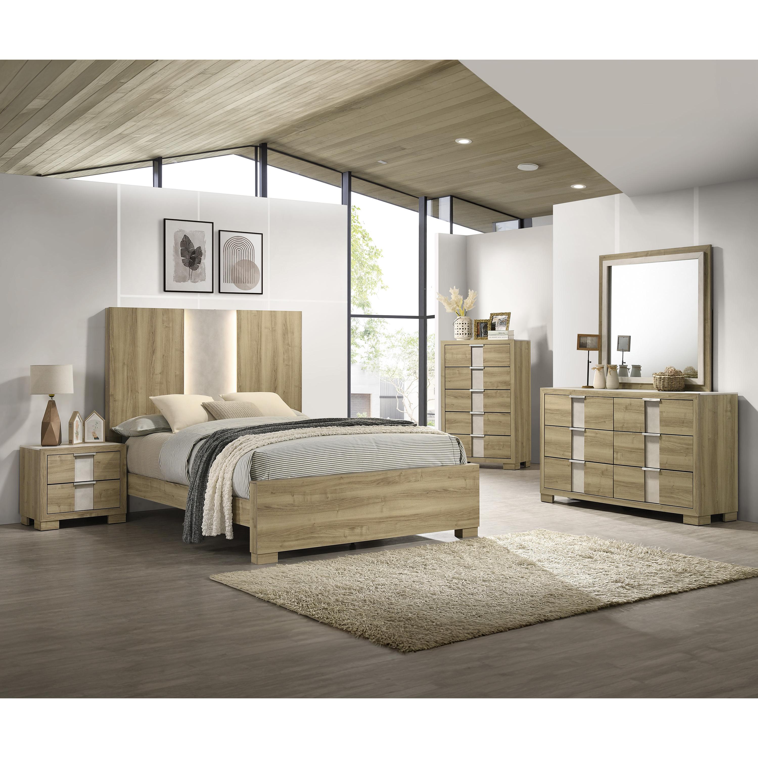 Crown Mark Rangley B6832-2 Nightstand - Driftwood - Image 2