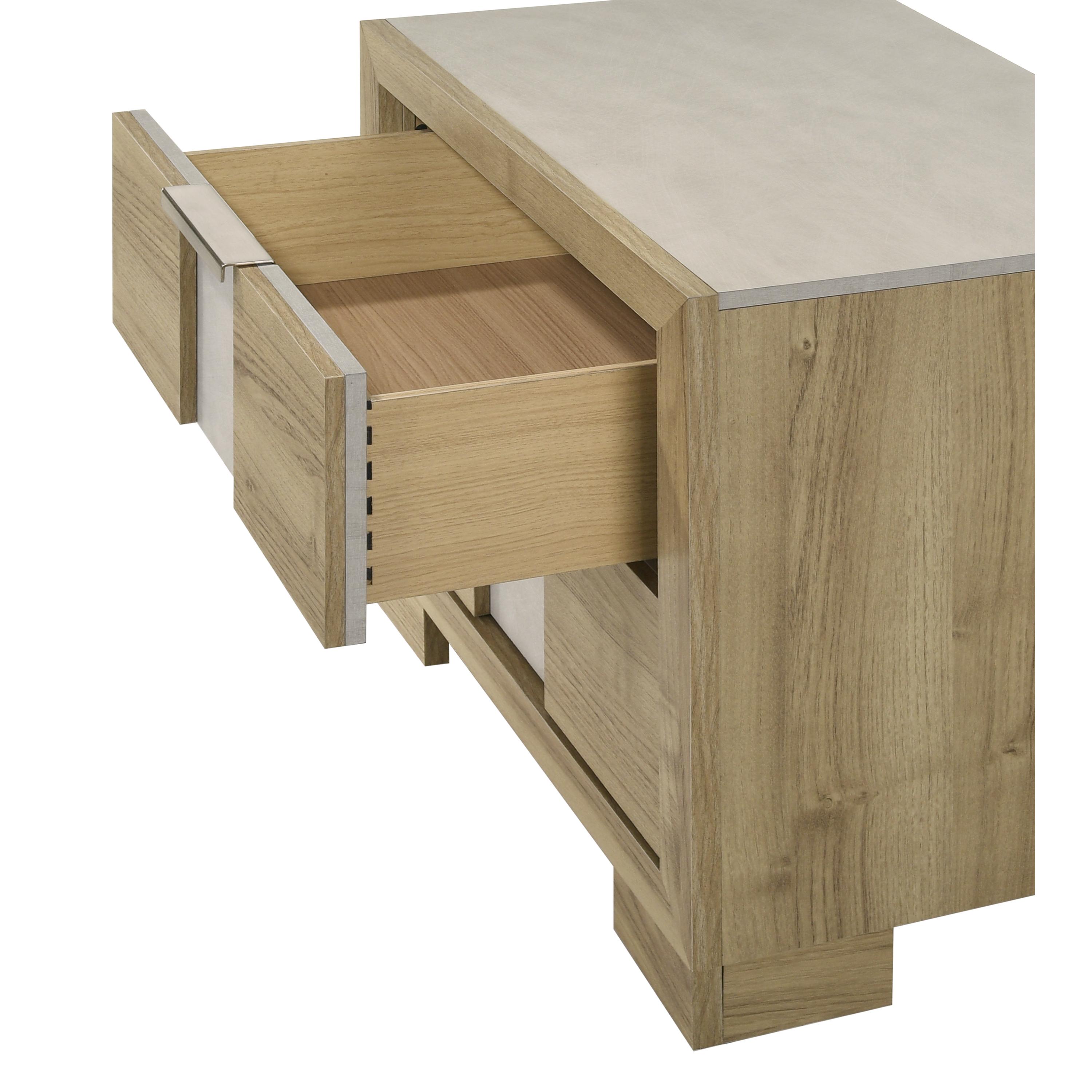 Crown Mark Rangley B6832-2 Nightstand - Driftwood - Image 3