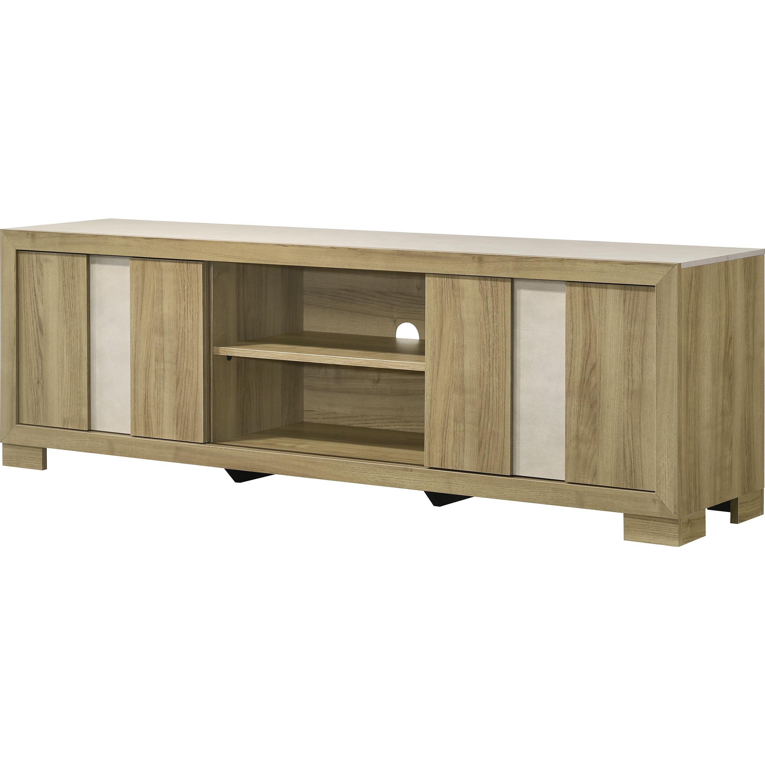 Crown Mark Rangley B6832-99 TV Stand - Driftwood - Image 1