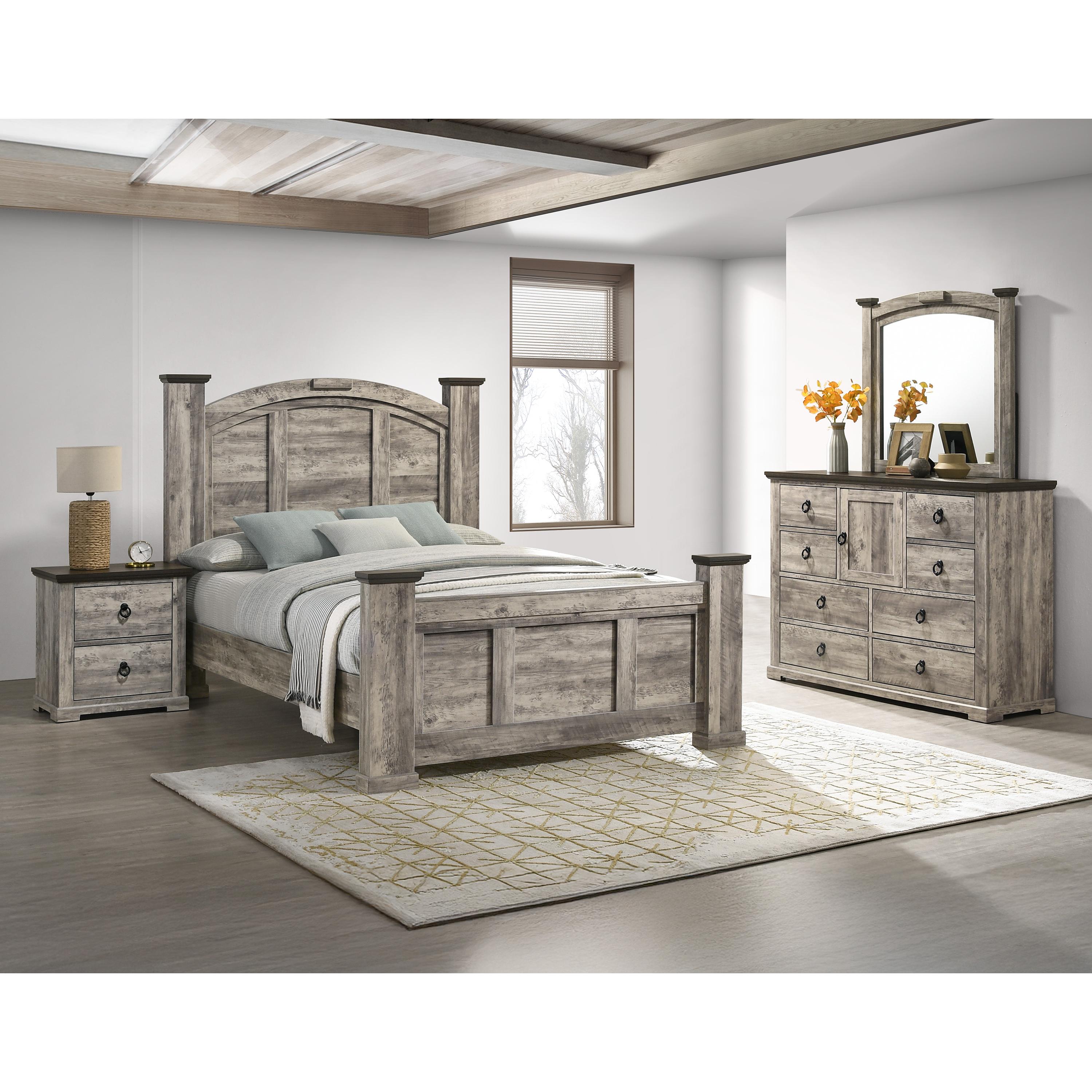 Crown Mark Ella Mae B6840-K King Poster Bed - Image 3