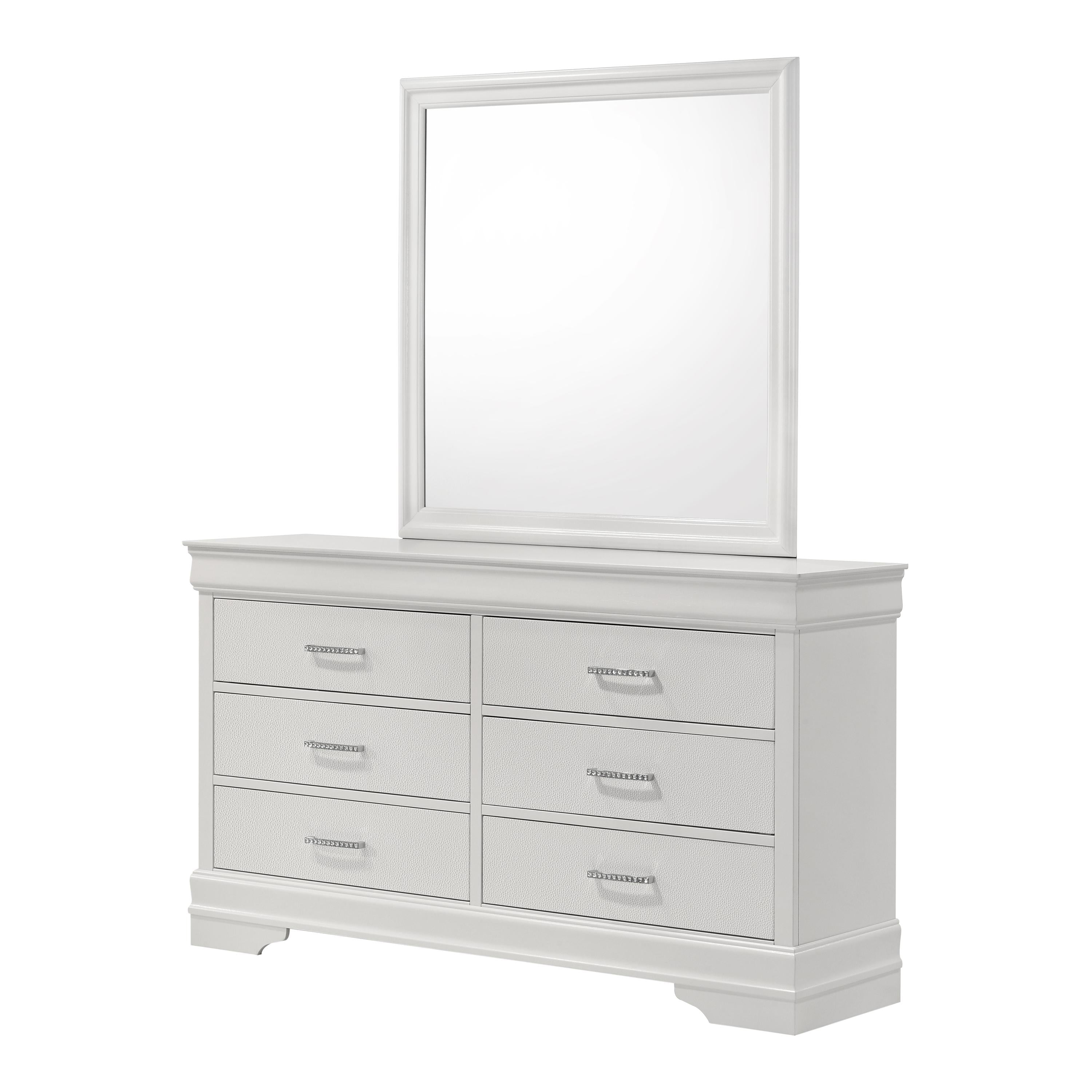 Crown Mark Amalia B6912-11 Dresser Mirror - White - Image 2