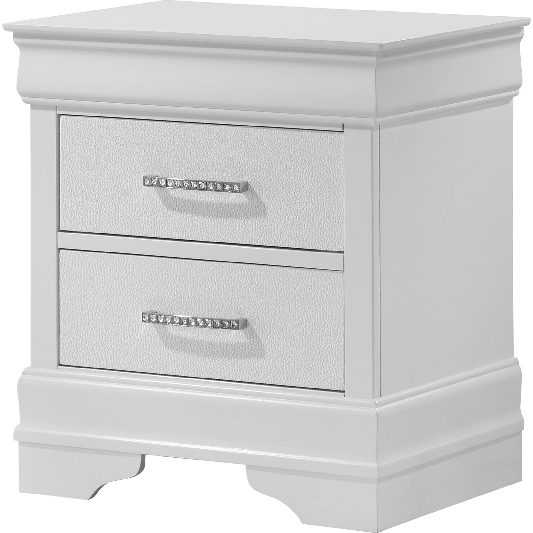 Crown Mark Amalia B6912-2 Nightstand - White - Image 1
