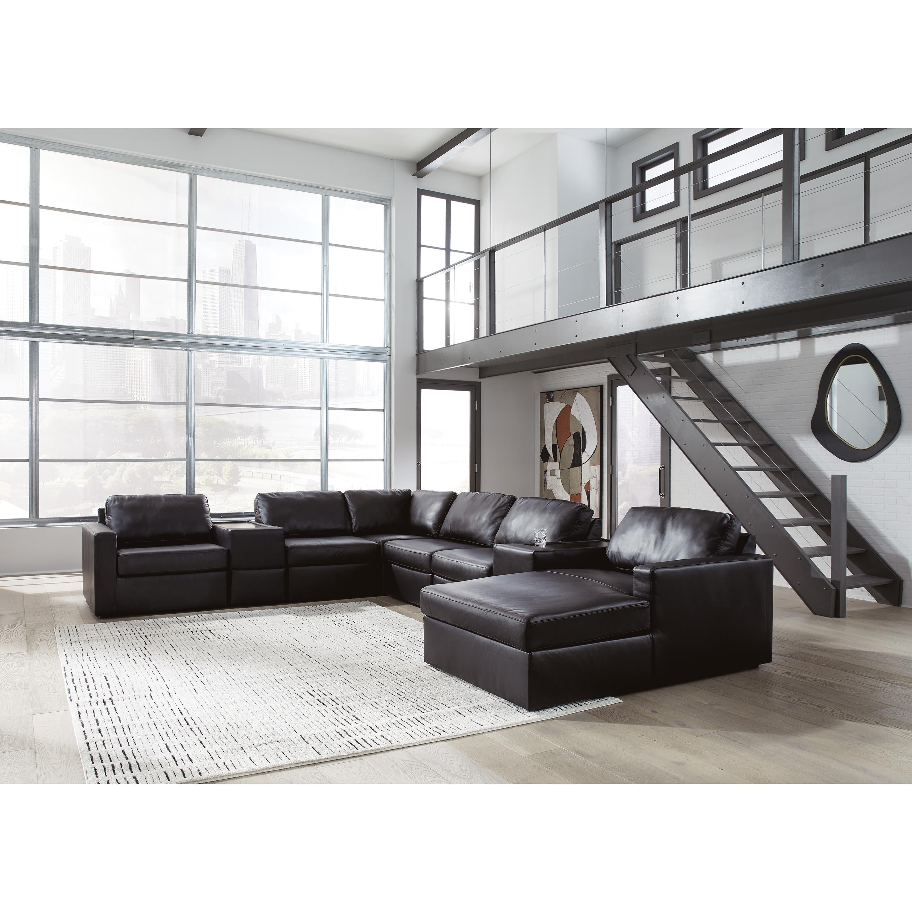 Signature Design by Ashley ModMax II 74305S42 8 pc Sectional with Chaise and Storage Consoles - Image 2