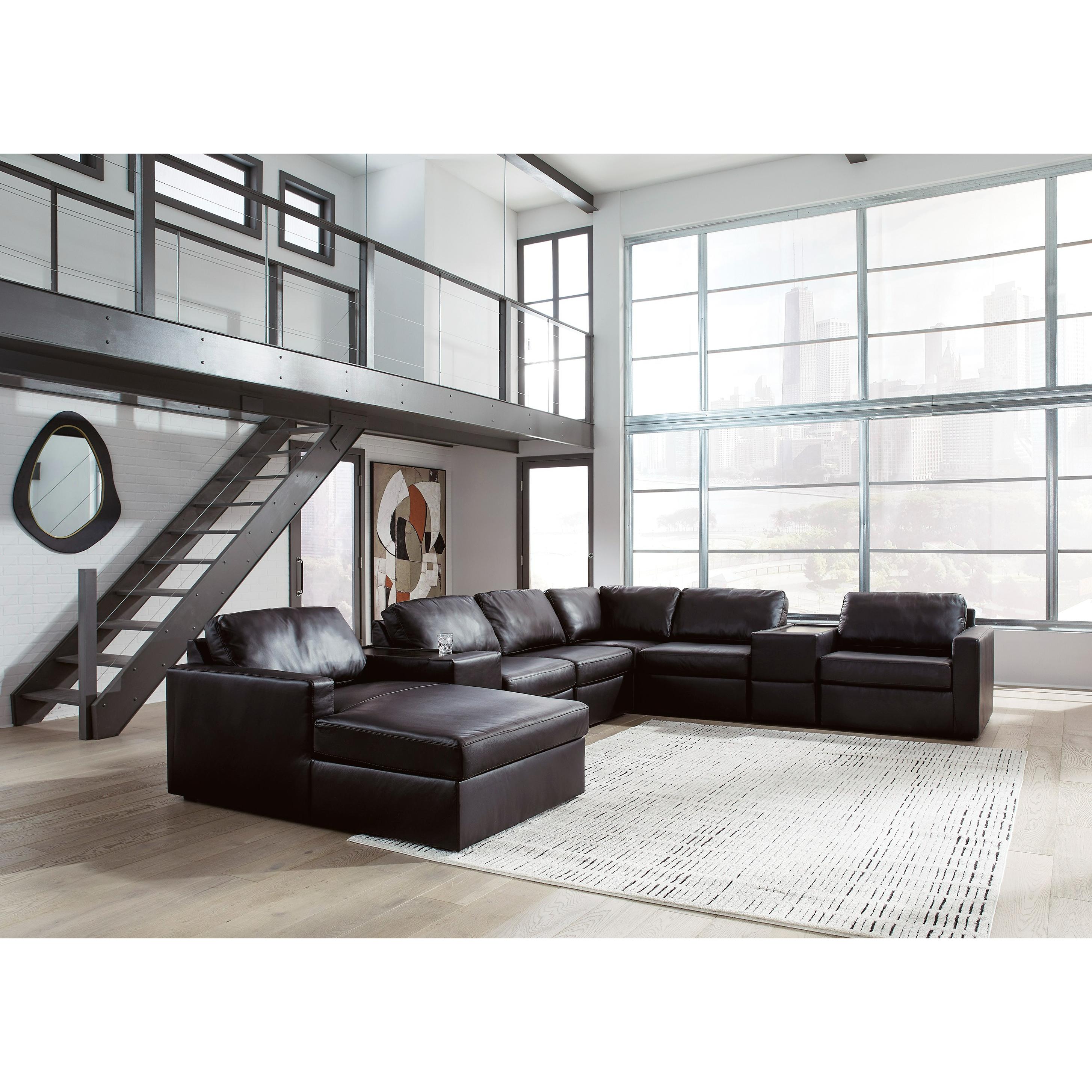 Signature Design by Ashley ModMax II 74305S43 8 pc Sectional with Chaise and Storage Consoles - Image 2