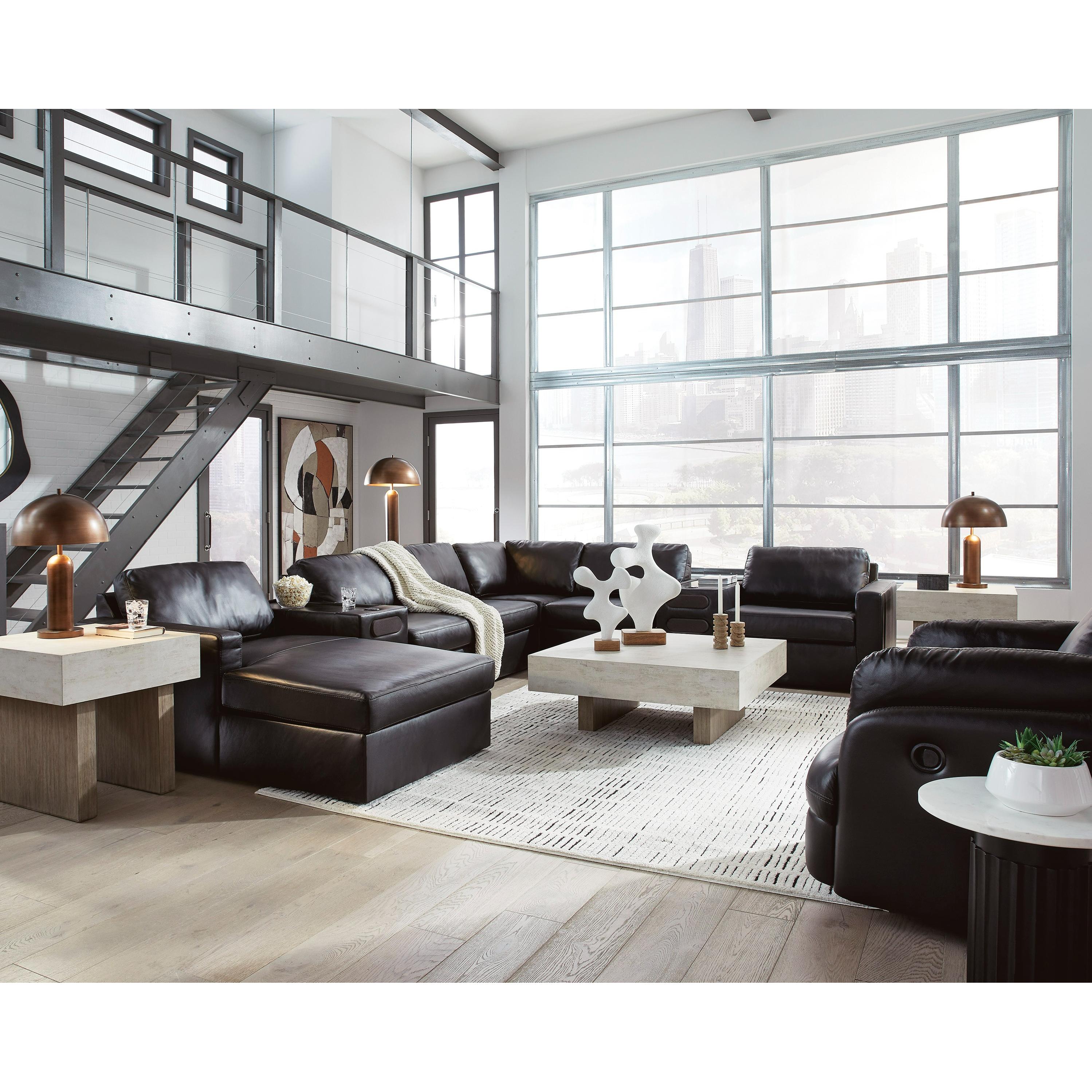Signature Design by Ashley ModMax II 74305S47 8 pc Sectional with Chaise and Audio Consoles - Image 3