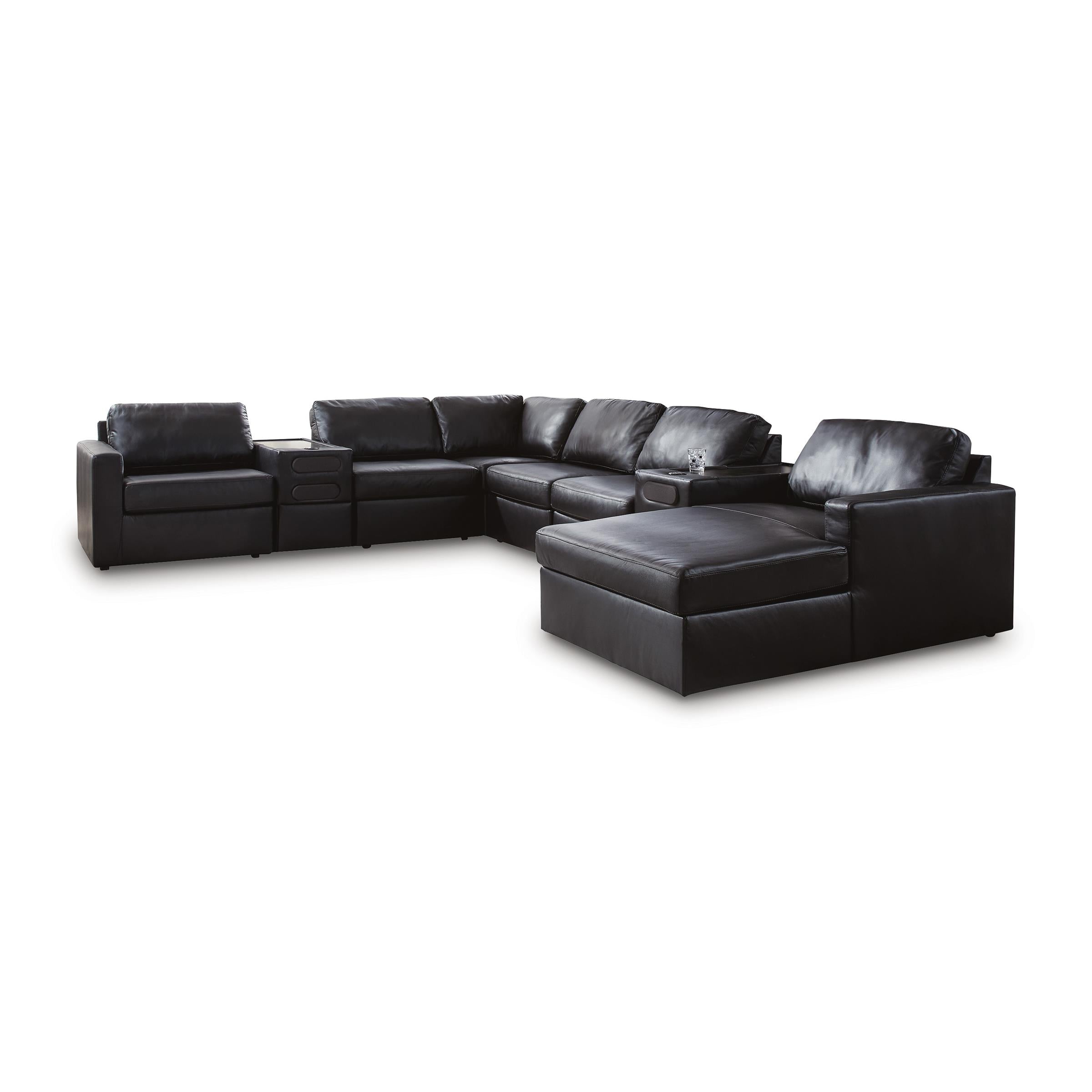Signature Design by Ashley ModMax II 74305S48 8 pc Sectional with Chaise and Audio Consoles - Image 1