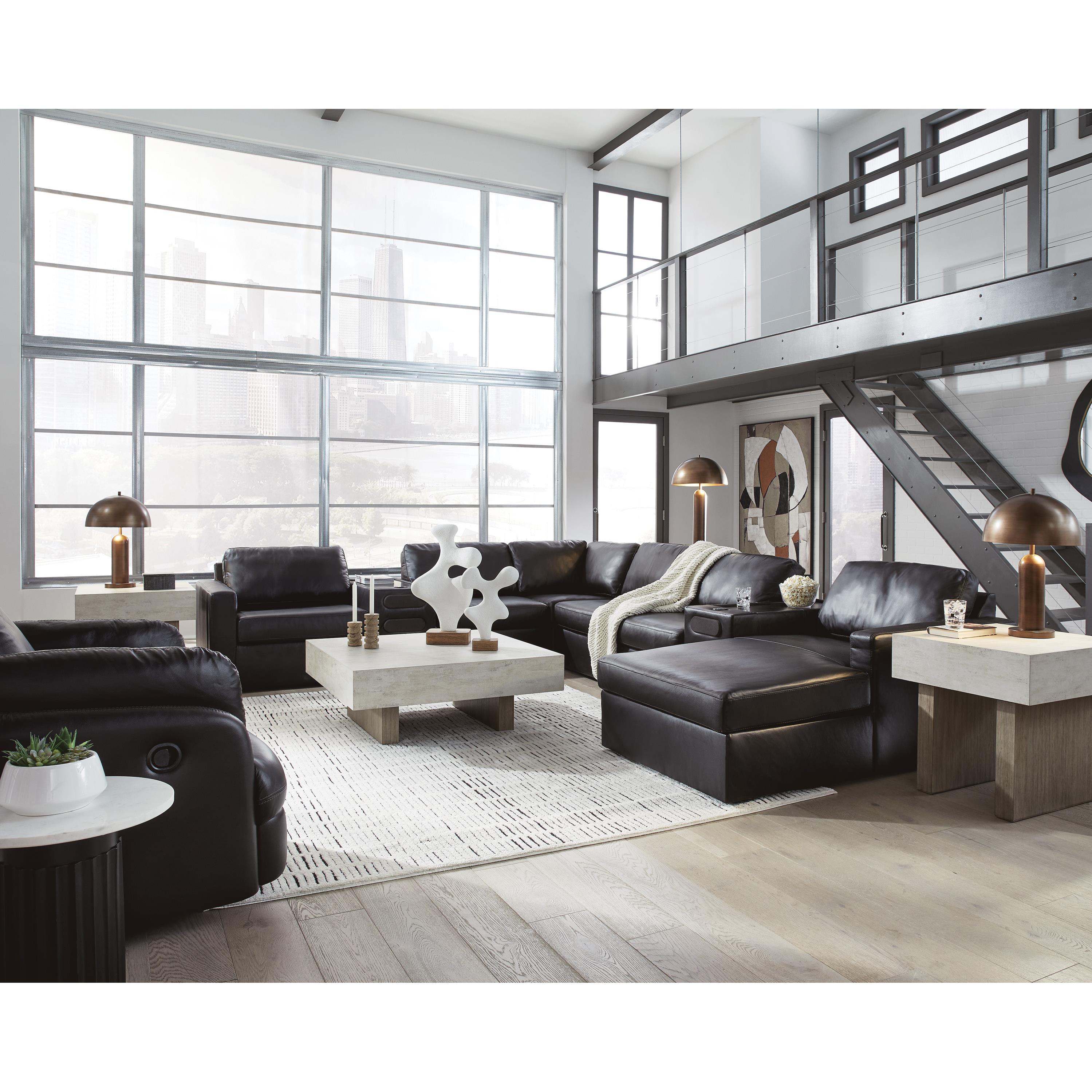 Signature Design by Ashley ModMax II 74305S48 8 pc Sectional with Chaise and Audio Consoles - Image 3