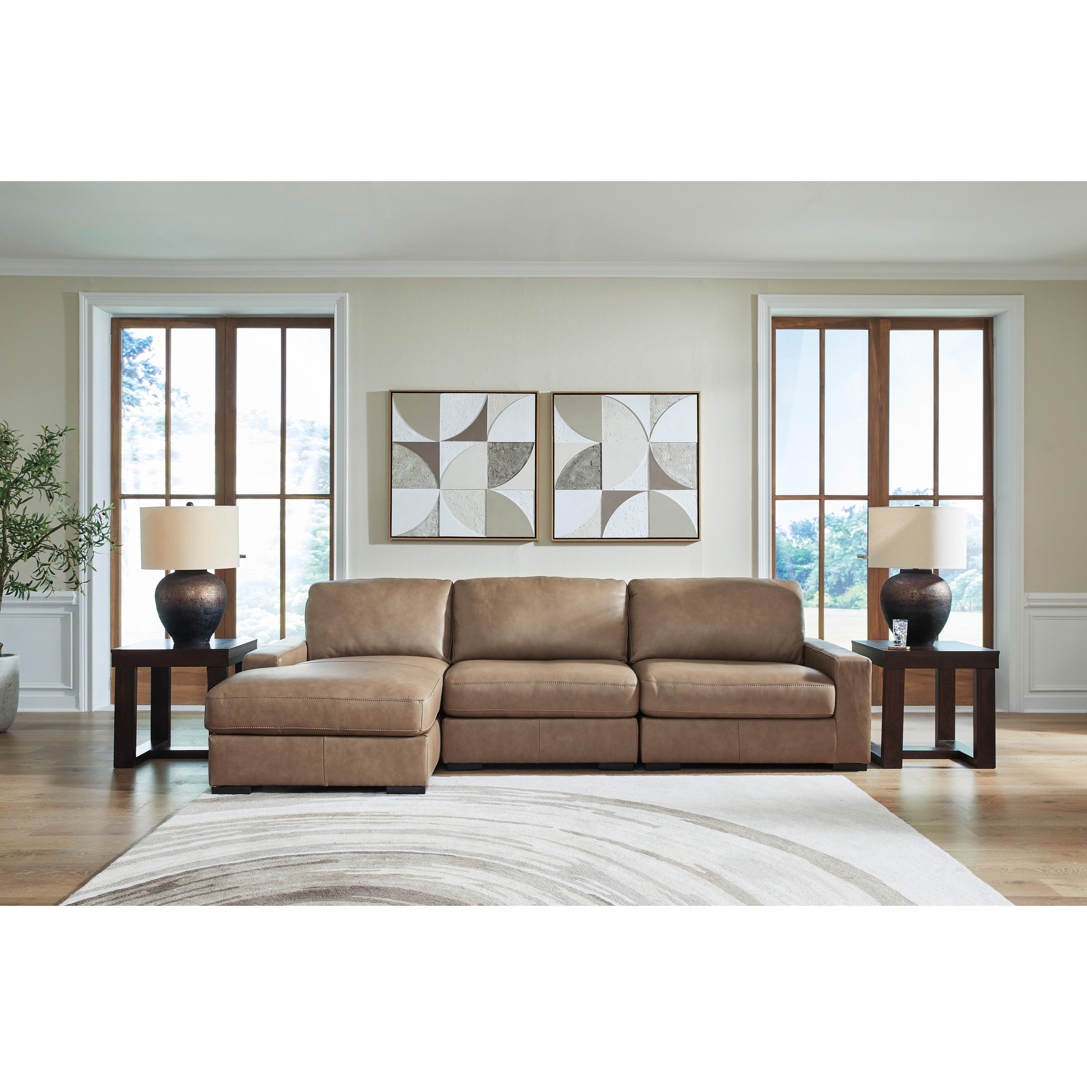 Benchcraft Veronella 76106S5 3 pc Sectional with Chaise - Image 2