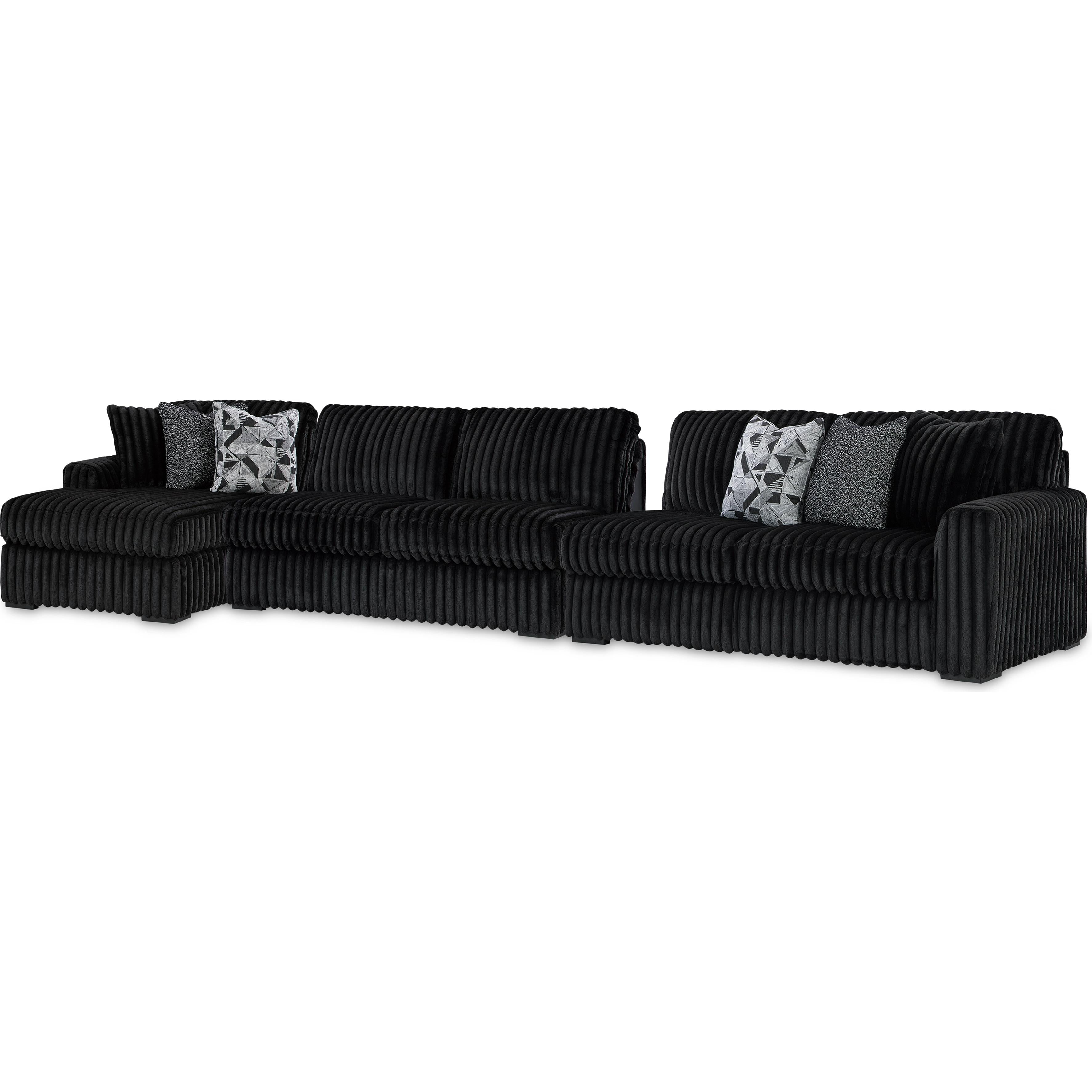 Signature Design by Ashley Midnight-Madness 98103S10 3 pc Sectional with Chaise - Image 1