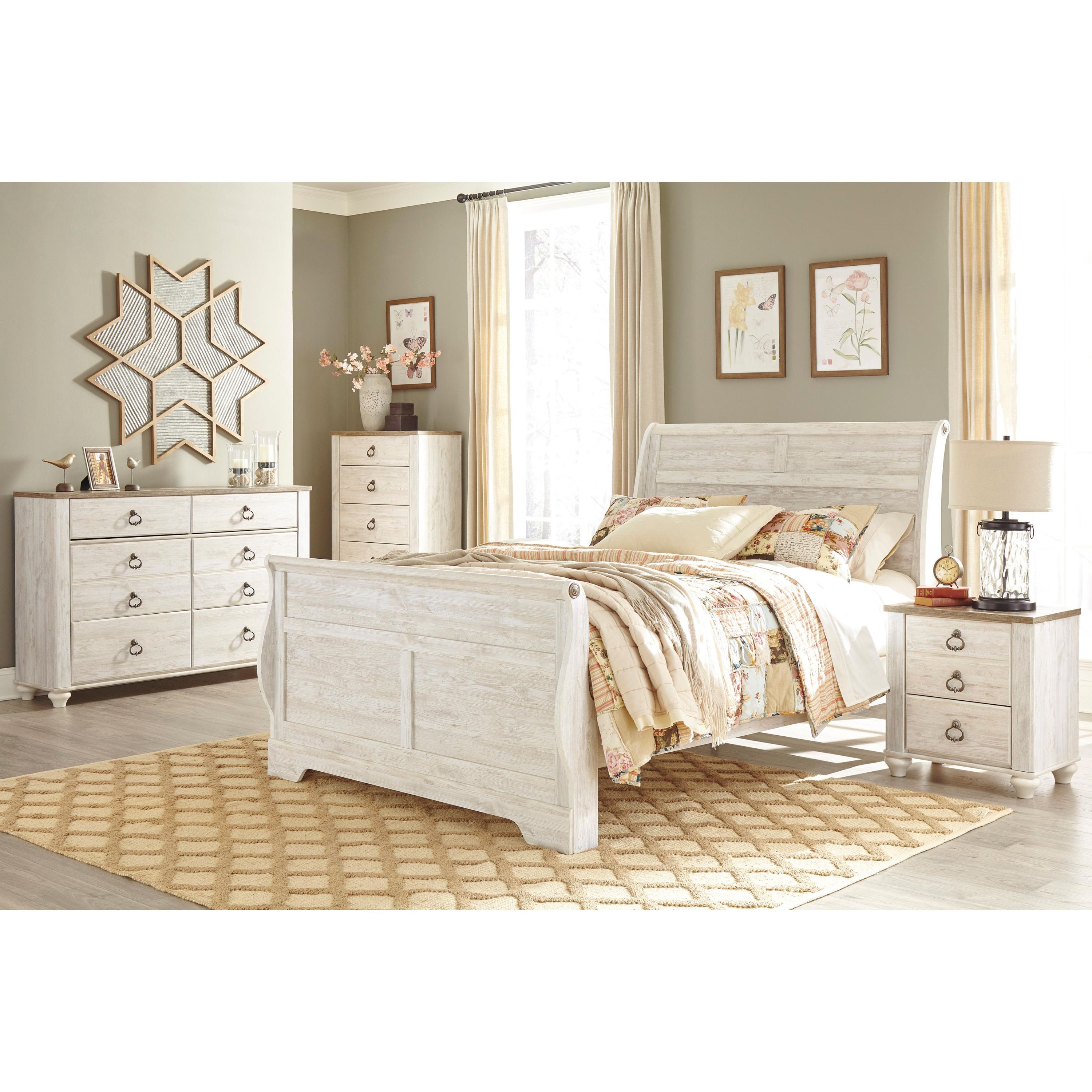 Signature Design by Ashley Willowton B267B29 Queen Sleigh Bed - Image 3