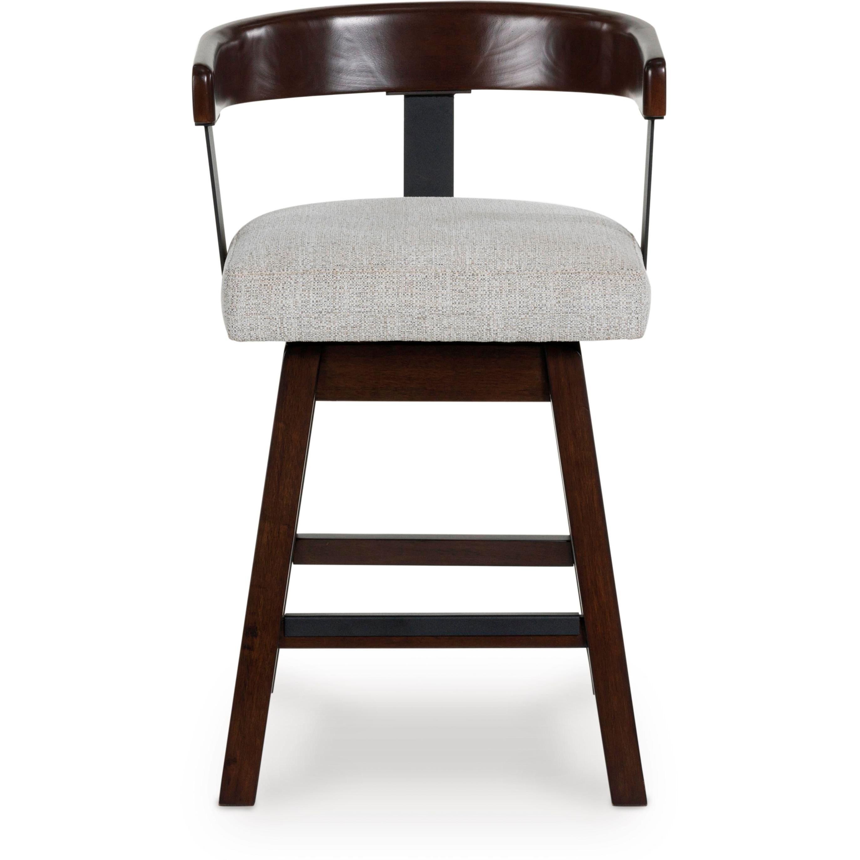 Signature Design by Ashley Haddigan D596-224 Upholstered Swivel Barstool - Image 2