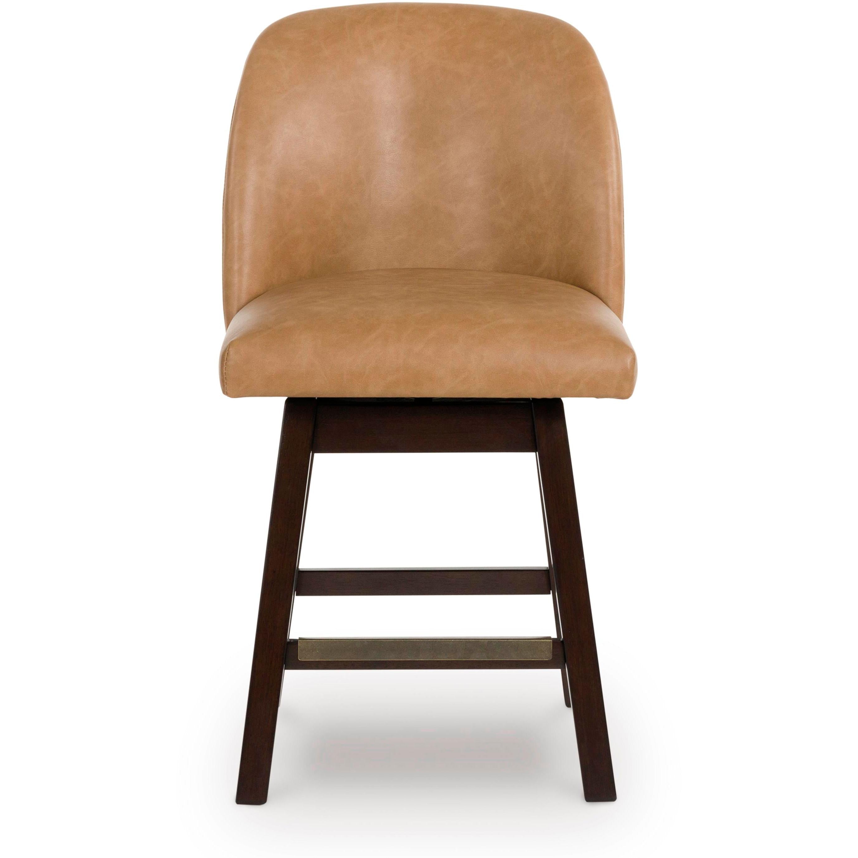 Signature Design by Ashley Neymorton D618-324 Upholstered Swivel Barstool - Image 2