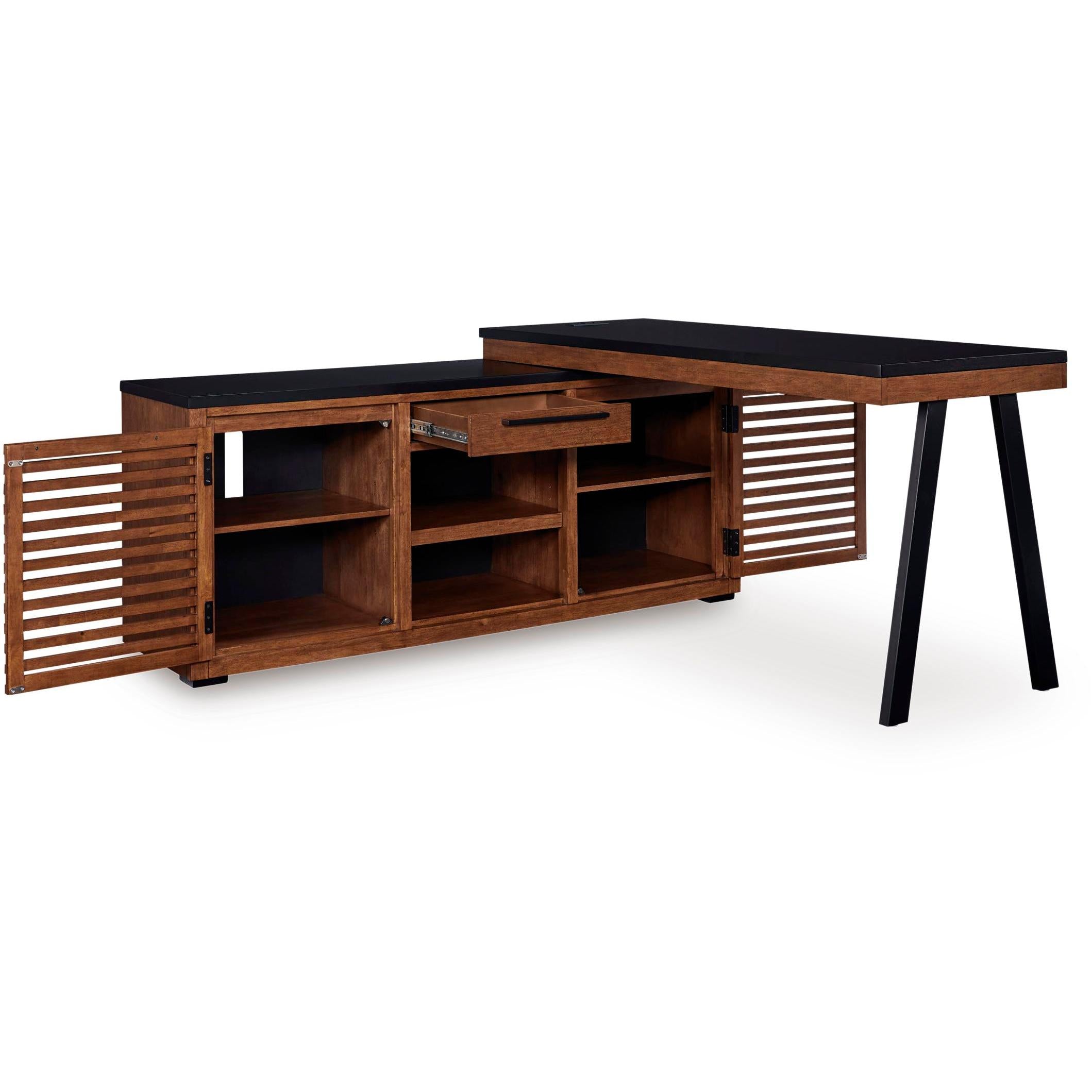 Signature Design by Ashley Kallari H737H1 Credenza with Desk Return - Image 2