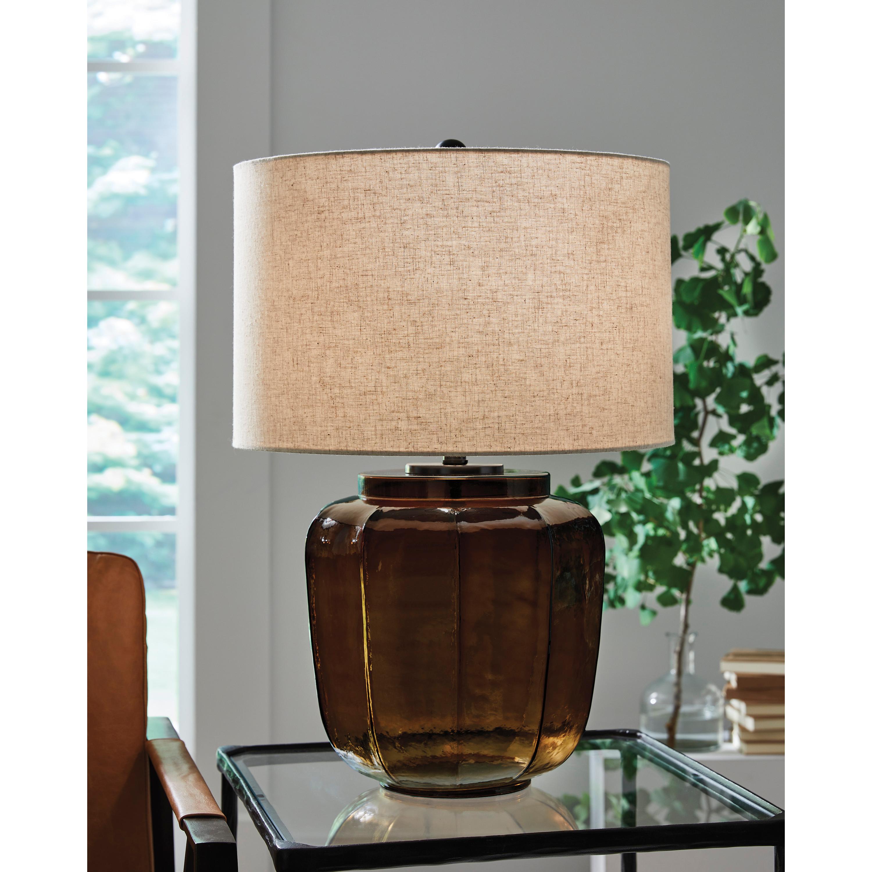 Signature Design by Ashley Bainmore L430914 Glass Table Lamp - Image 2
