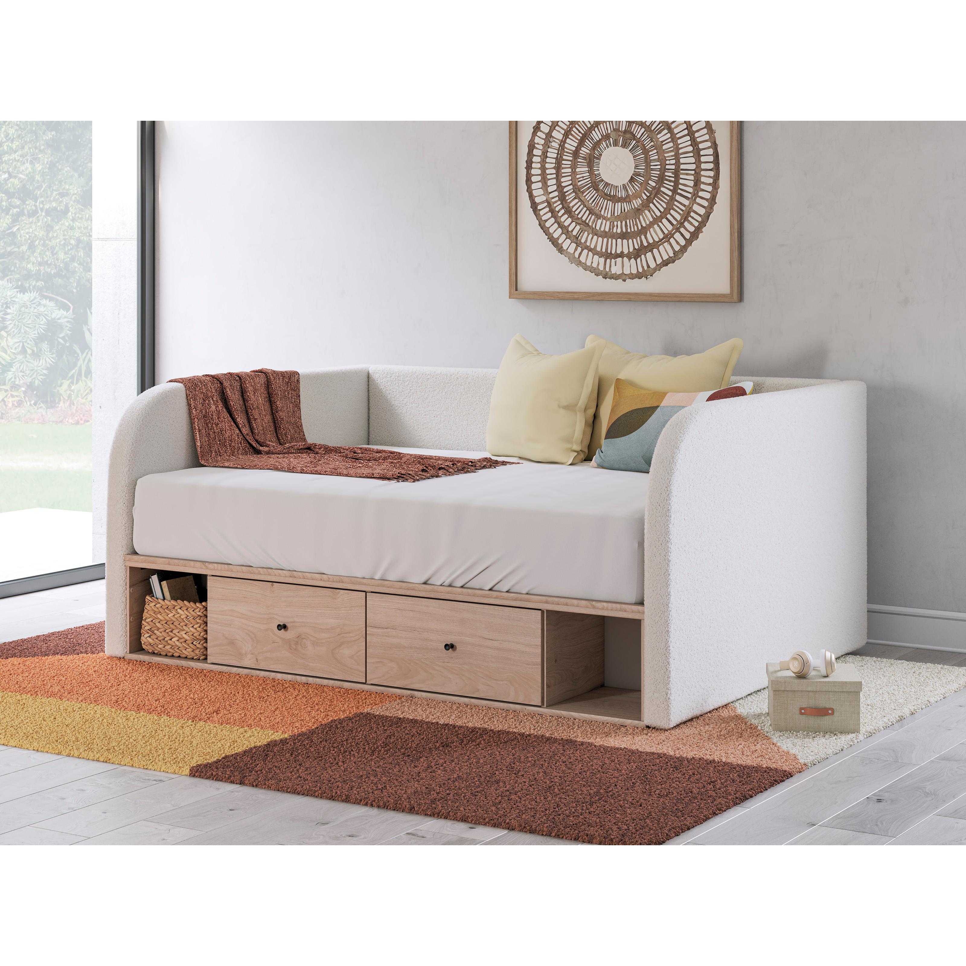 Signature Design by Ashley Arloster PCB1566B11 Full Upholstered Day Bed with Storage