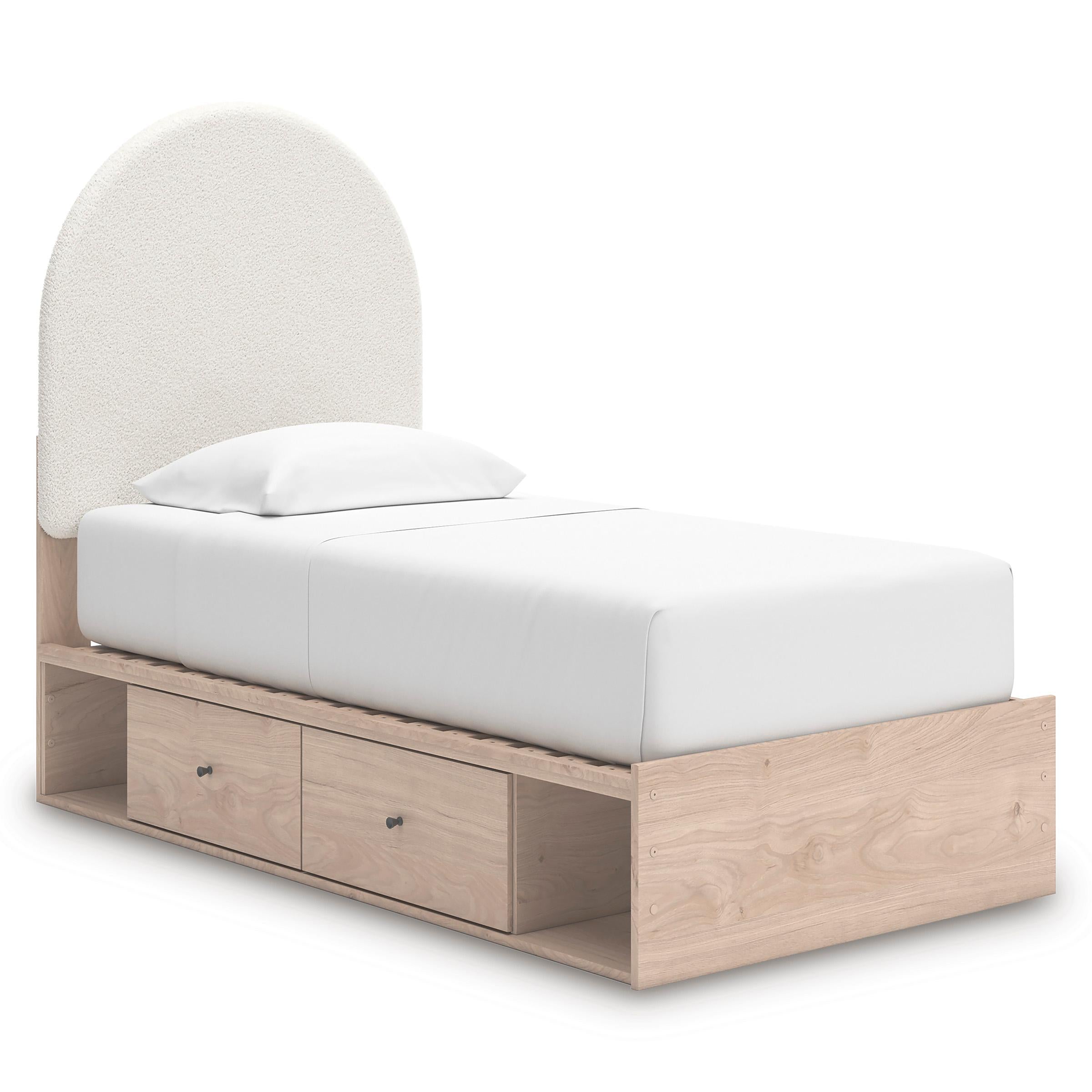 Signature Design by Ashley Arloster PCB1566B4 Twin Upholstered Panel Bed with Storage - Image 1