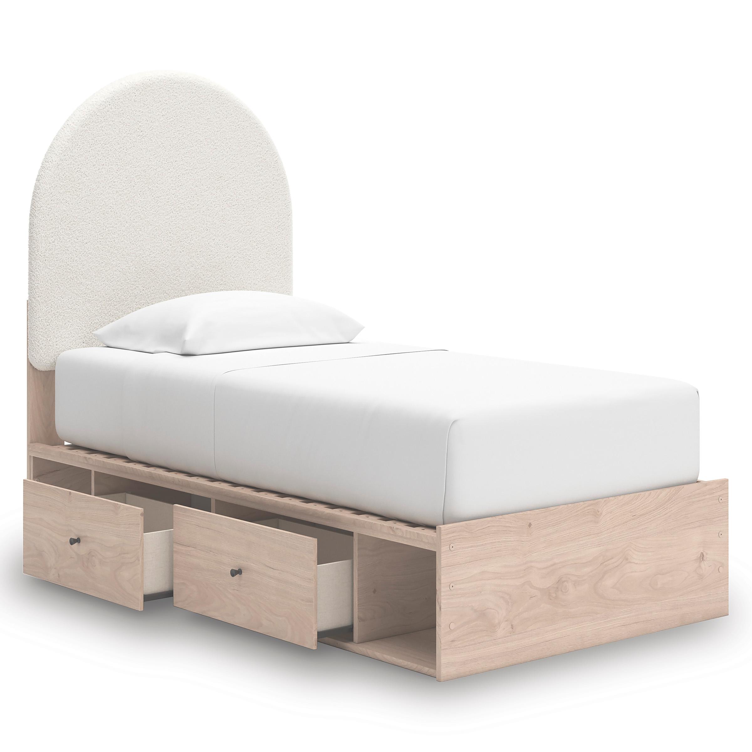 Signature Design by Ashley Arloster PCB1566B4 Twin Upholstered Panel Bed with Storage - Image 2