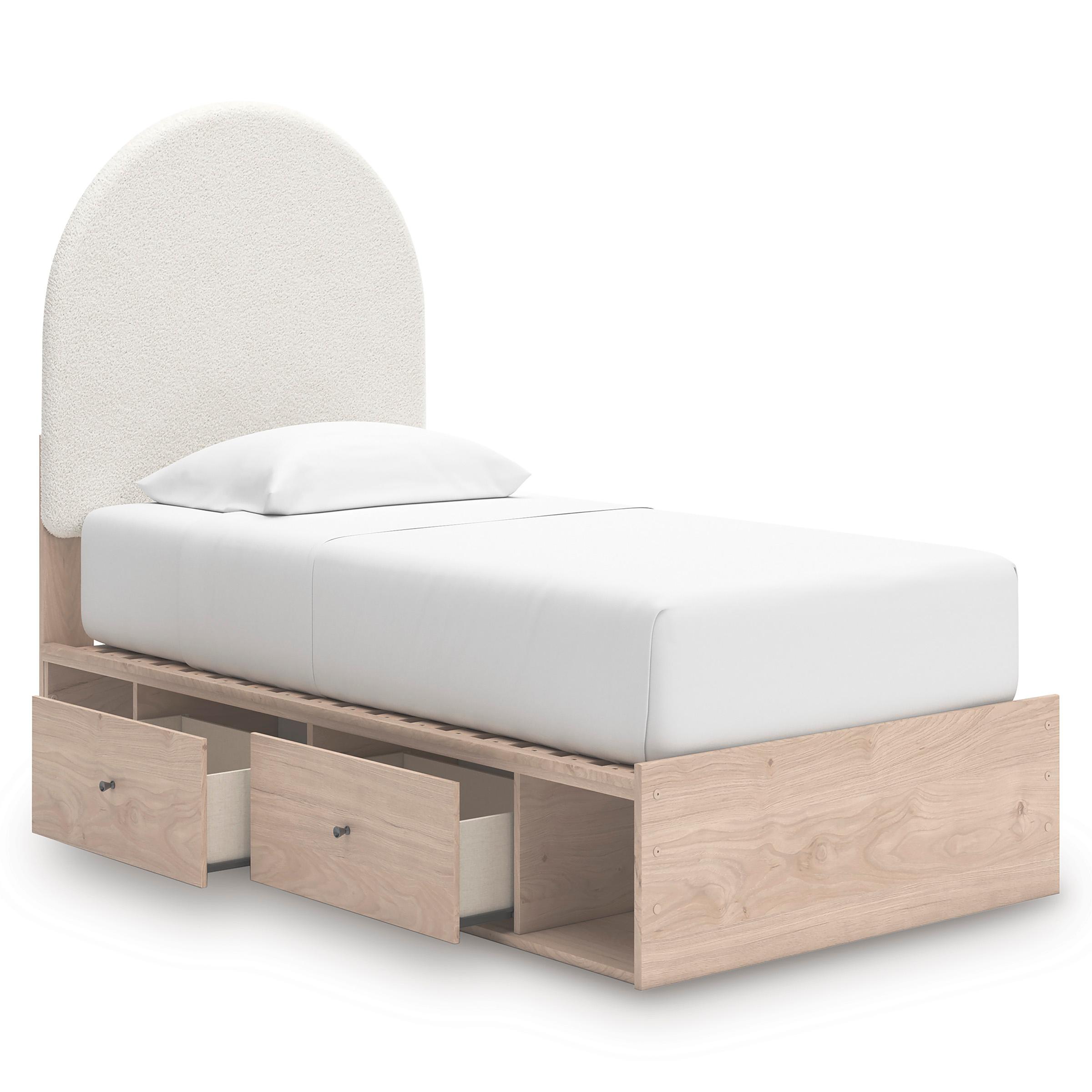 Signature Design by Ashley Arloster PCB1566B6 Twin Upholstered Panel Bed with Storage - Image 2