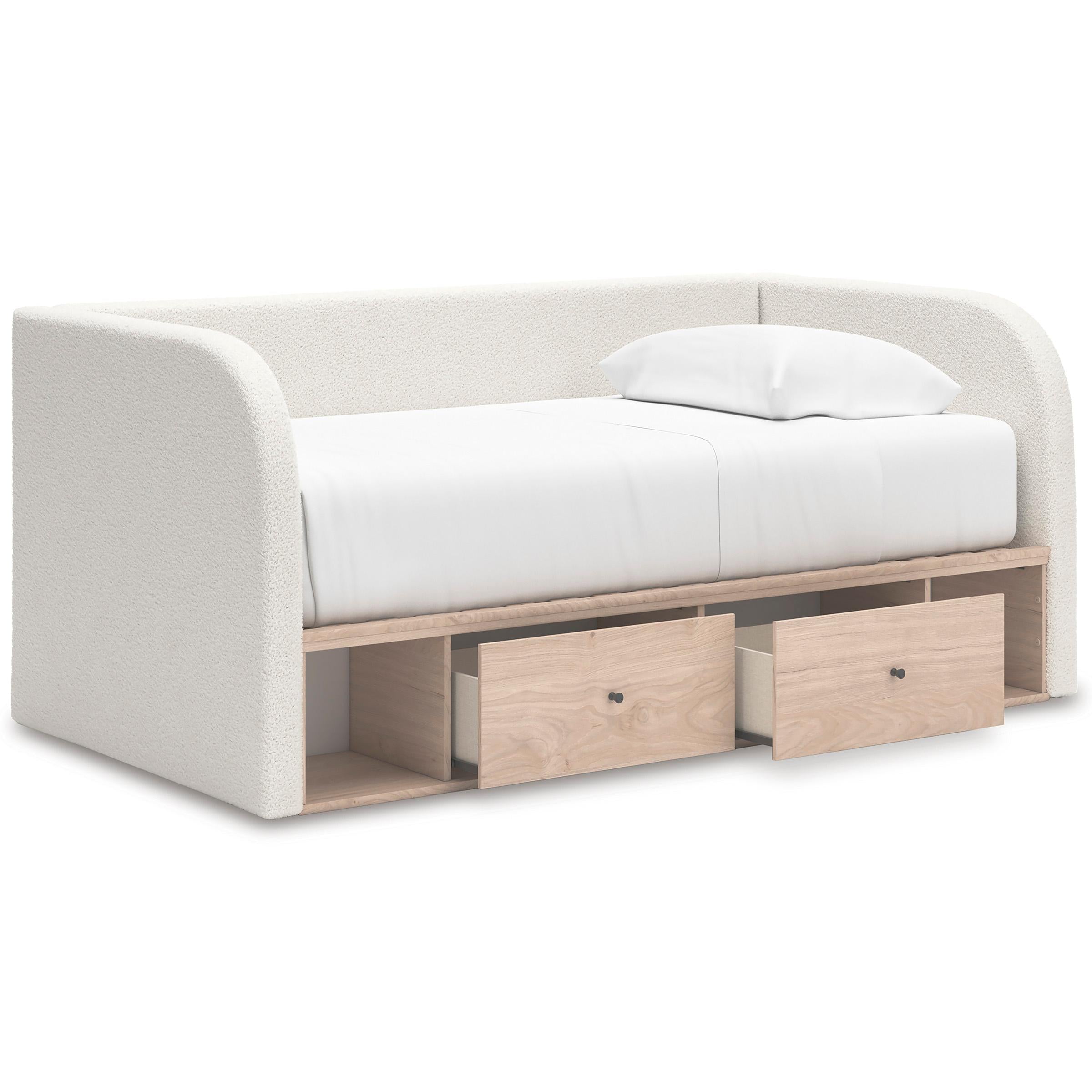 Signature Design by Ashley Arloster PCB1566B9 Twin Upholstered Day Bed with Storage - Image 2