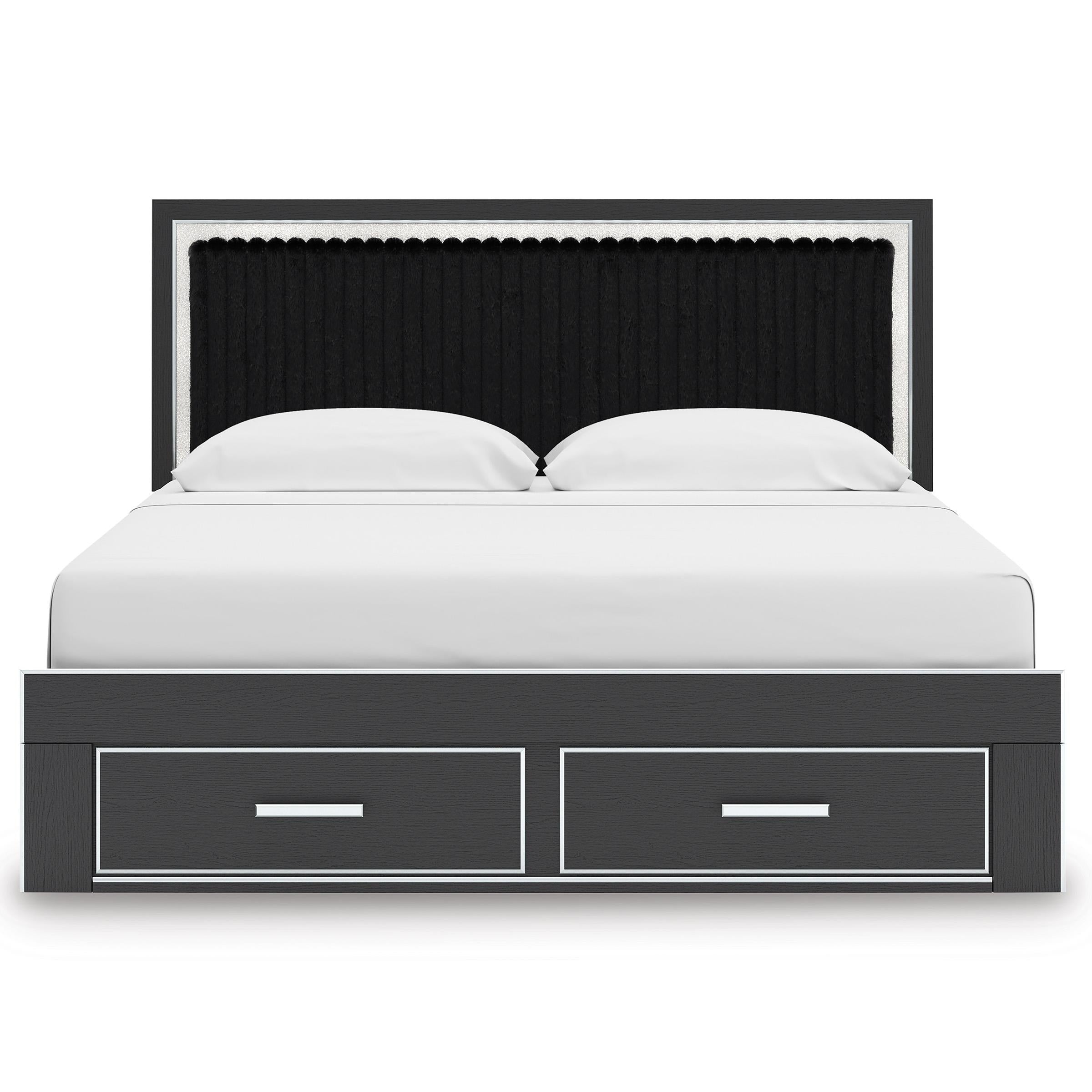 Signature Design by Ashley Zuraleus PCB3380B11 King Upholstered Panel Storage Bed - Image 3